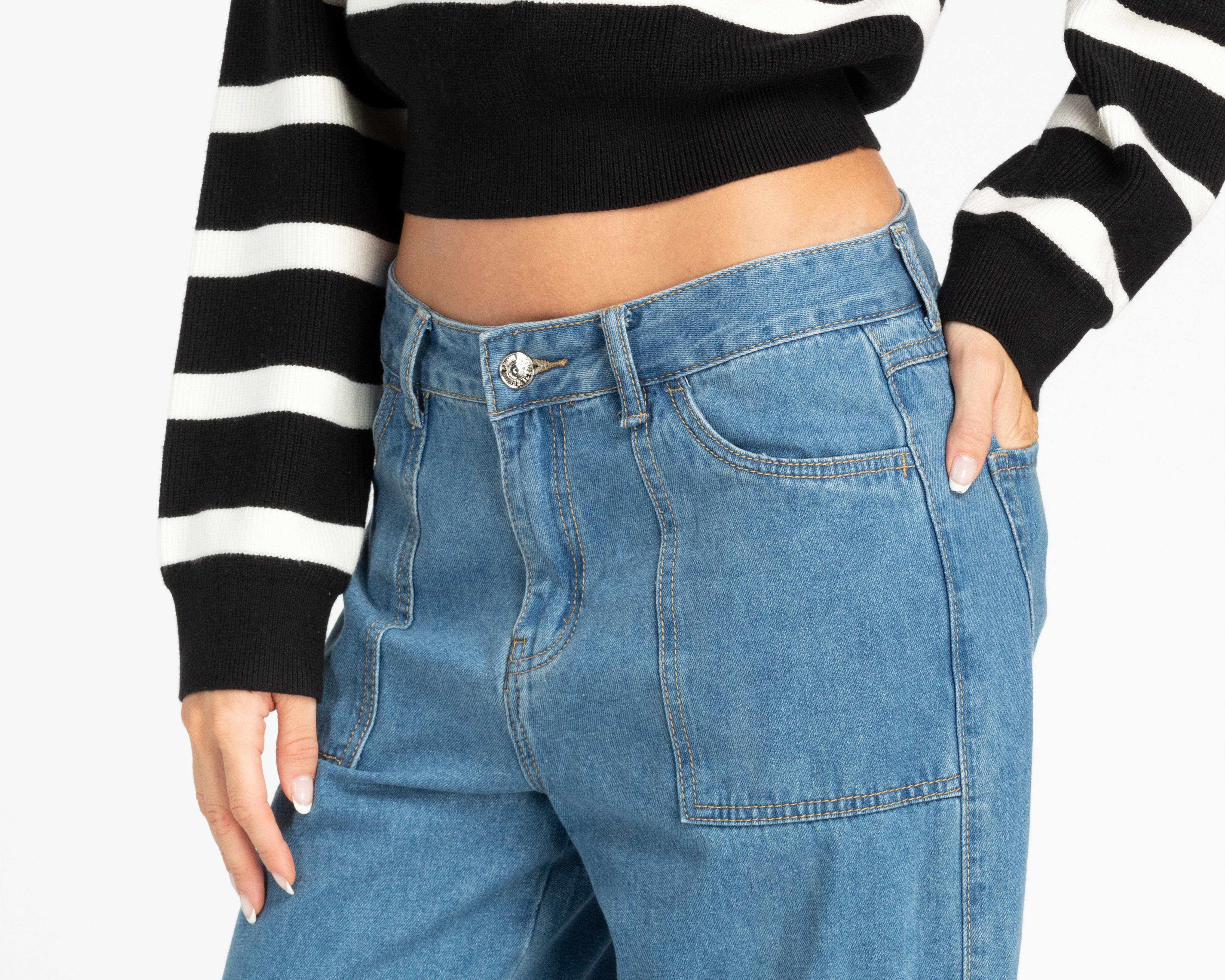 Foto 5 pulgar | Jeans Recto Forever 21 para Mujer