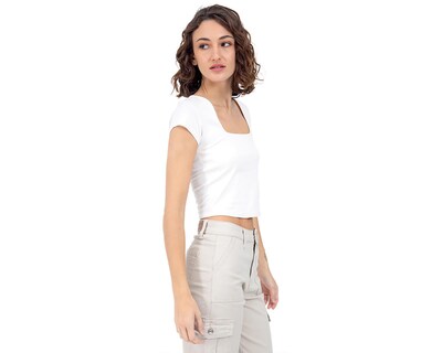 Foto 2 | Playera Forever 21 Manga Corta para Mujer