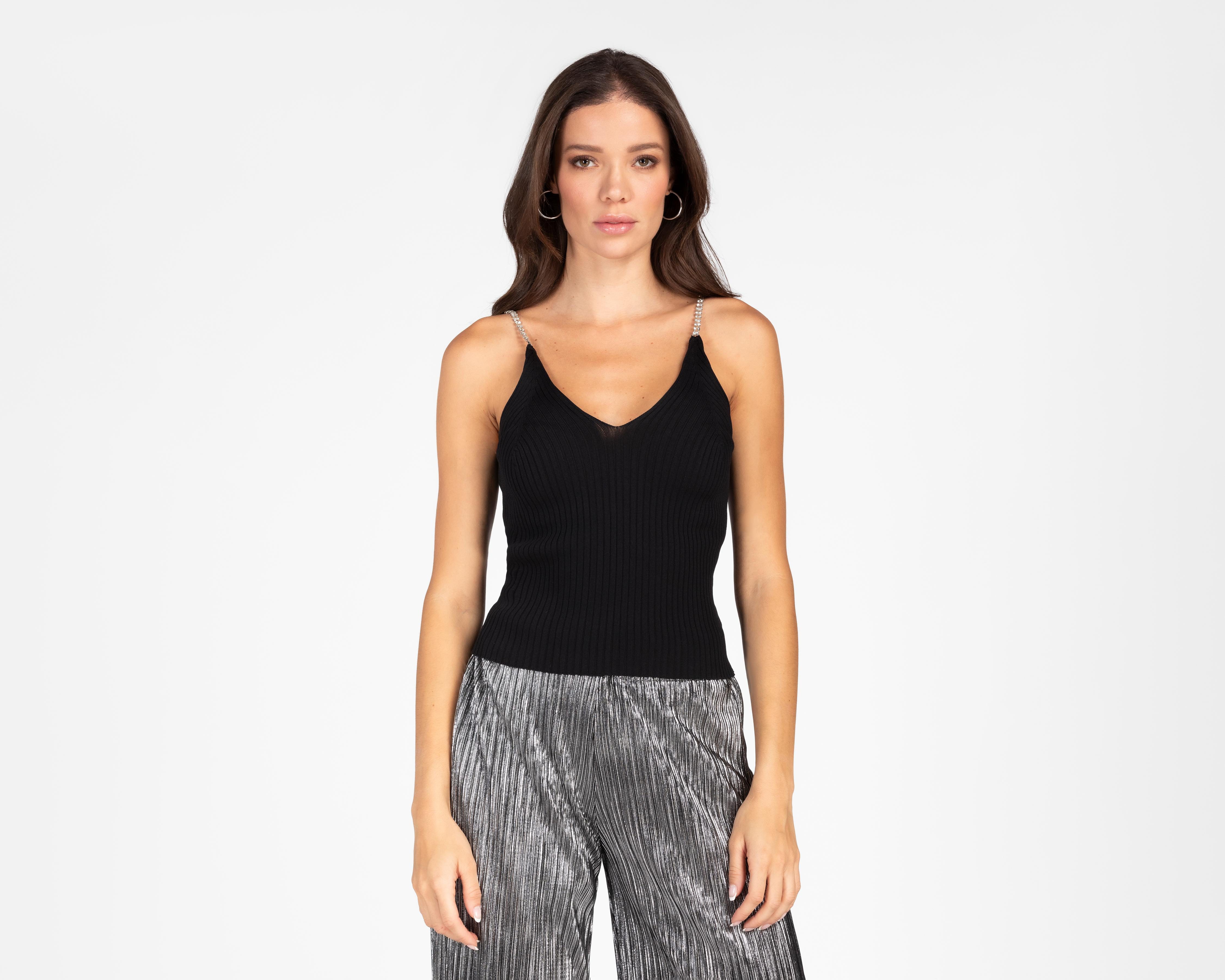 Foto 2 pulgar | Blusa Forever 21 con Tirantes Metálicos para Mujer