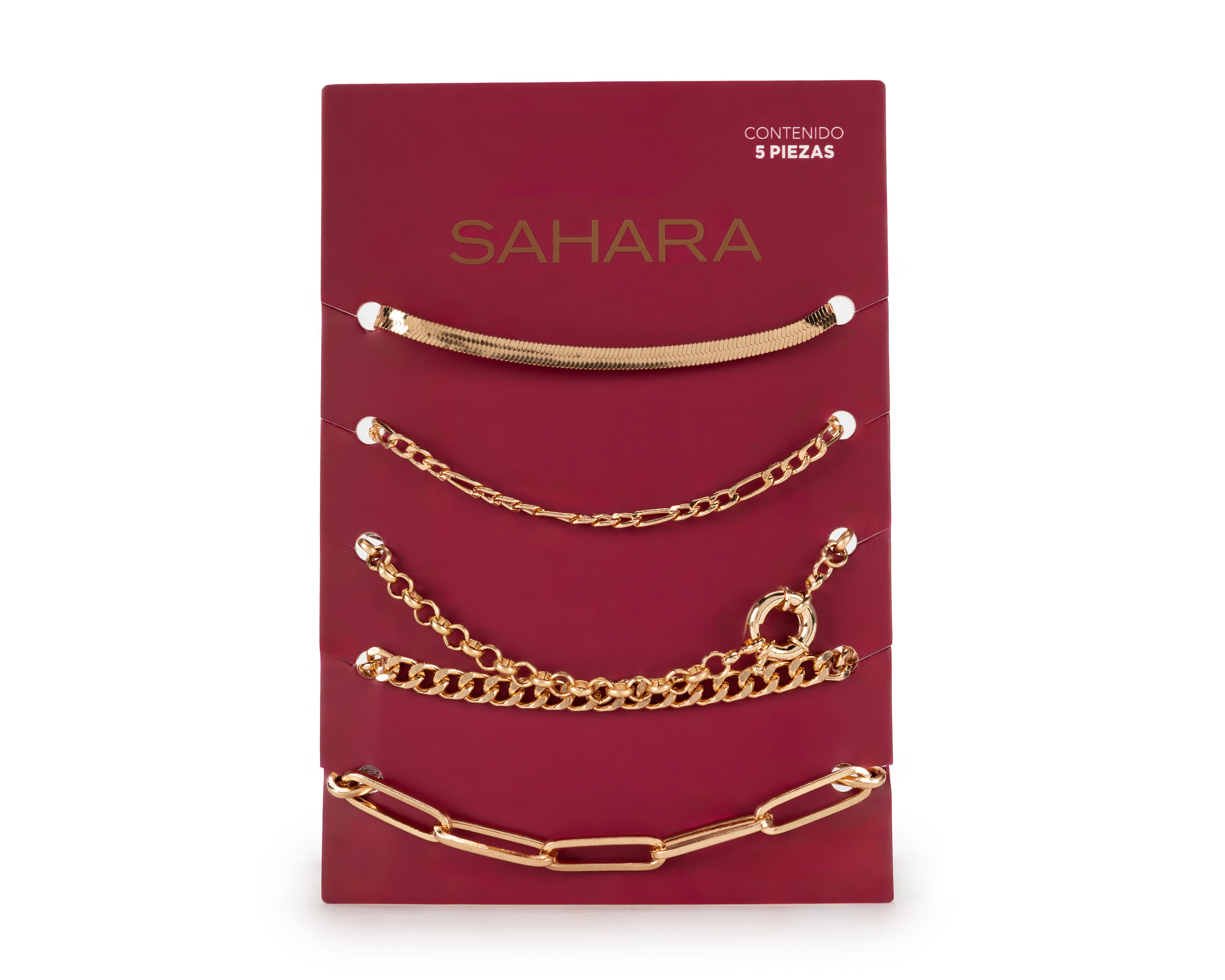 Foto 1 | Pulseras de Bisutería Fina Sahara 5 Piezas