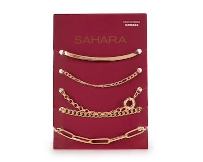 Foto 1 | Pulseras de Bisutería Fina Sahara 5 Piezas