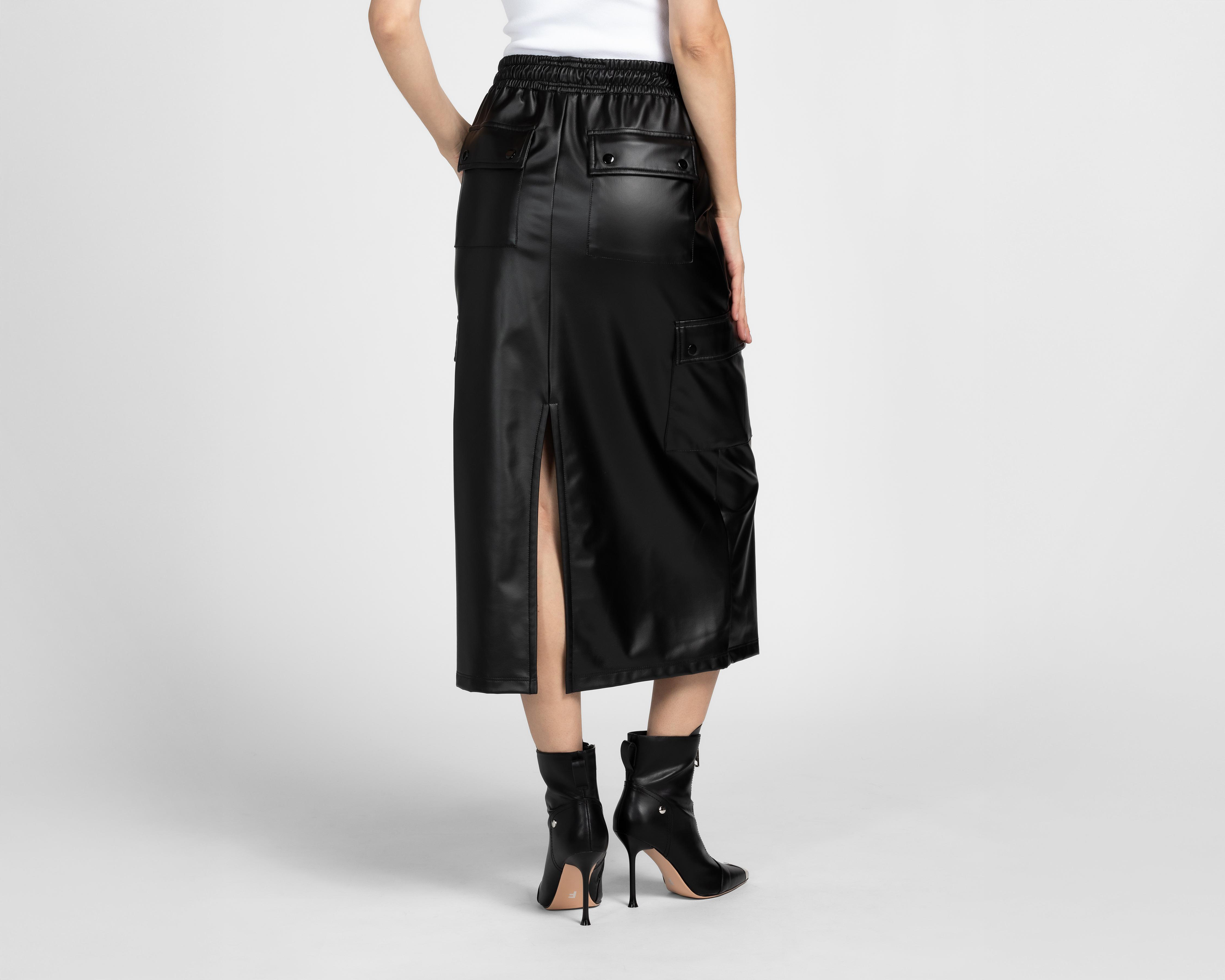 Foto 4 pulgar | Falda Midi Boy London tipo Cuero