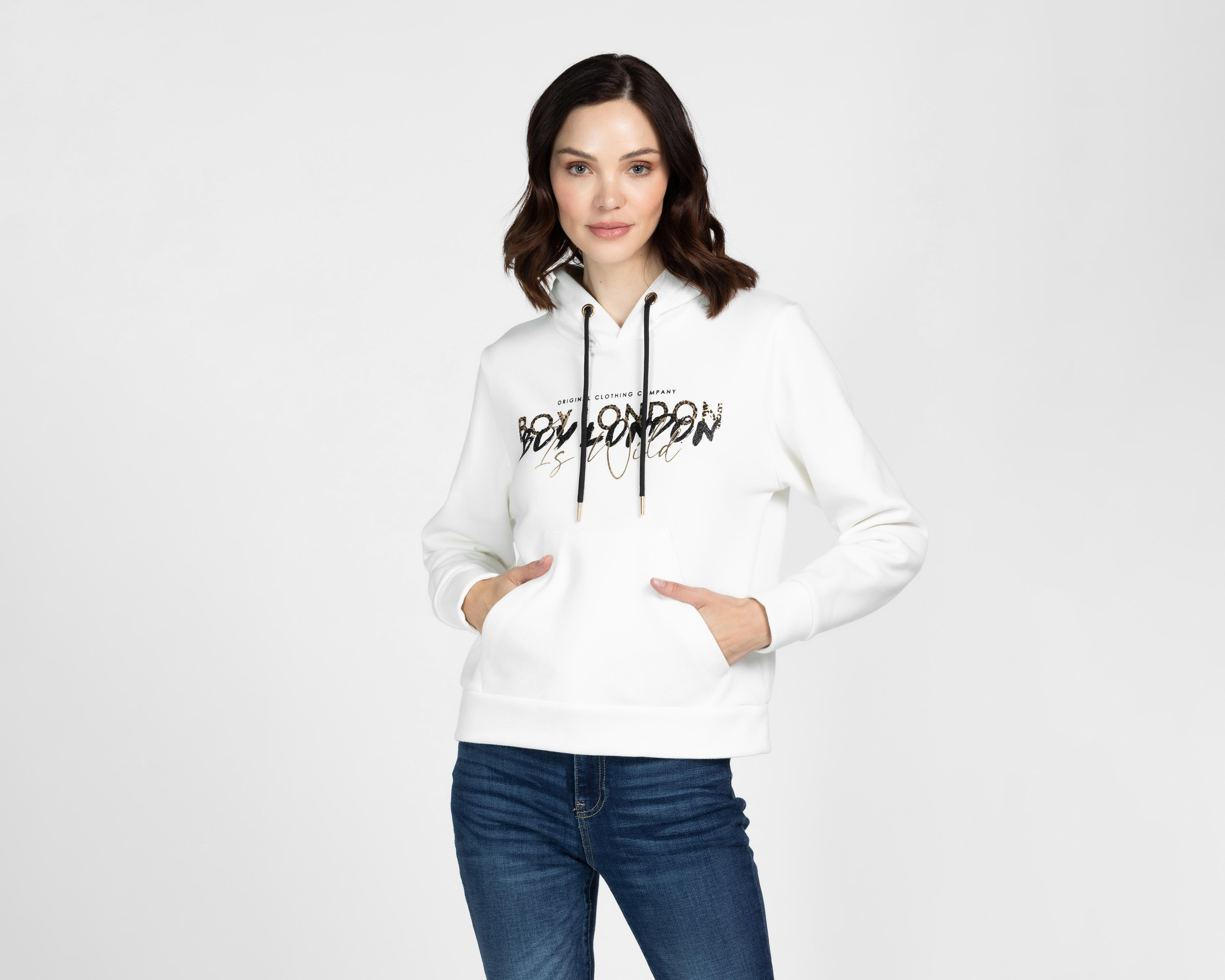 Foto 2 pulgar | Sudadera con Capucha Boy London para Mujer