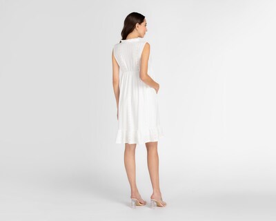 Foto 3 | Vestido Mamá Bella Casual sin Mangas Blanco