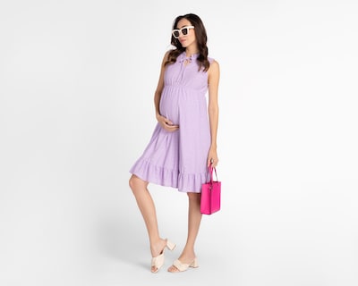 Foto 2 | Vestido Mamá Bella Casual sin Mangas Lila