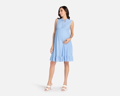 Foto 2 | Vestido Mamá Bella Casual sin Mangas Azul