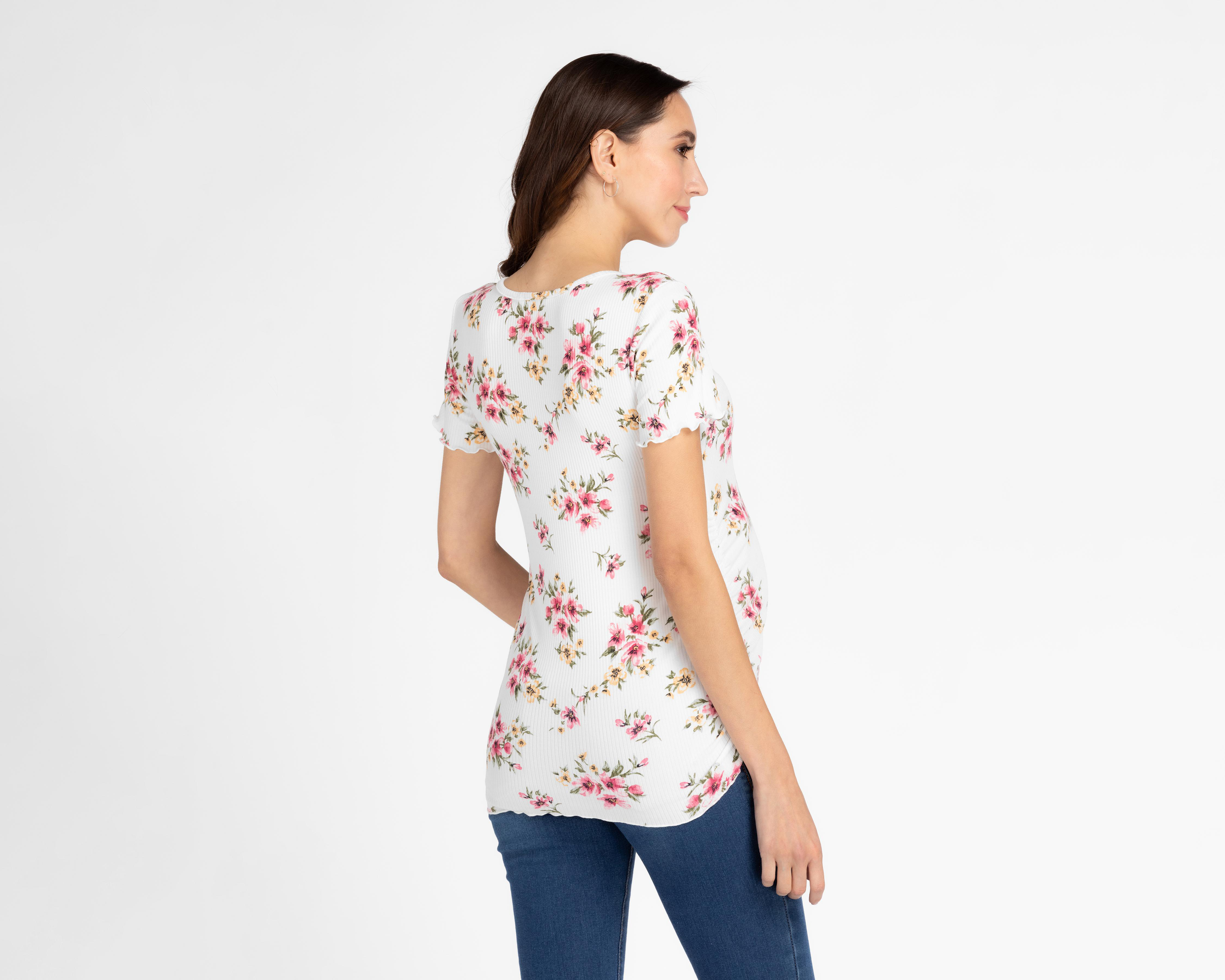 Foto 5 pulgar | Playera de Maternidad Mamá Bella Manga Corta 2 Piezas