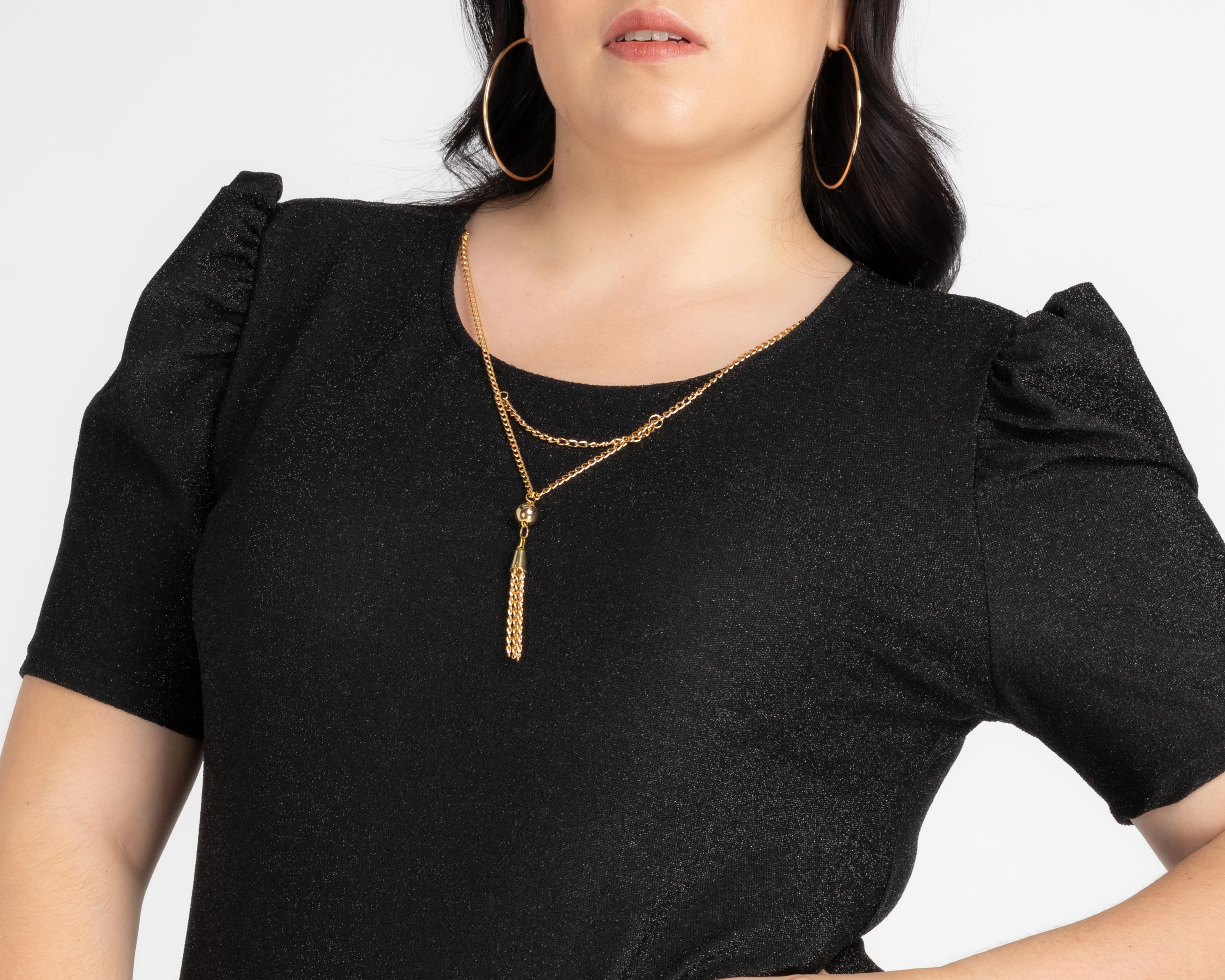 Foto 5 pulgar | Blusa Sahara Manga Corta con Collar