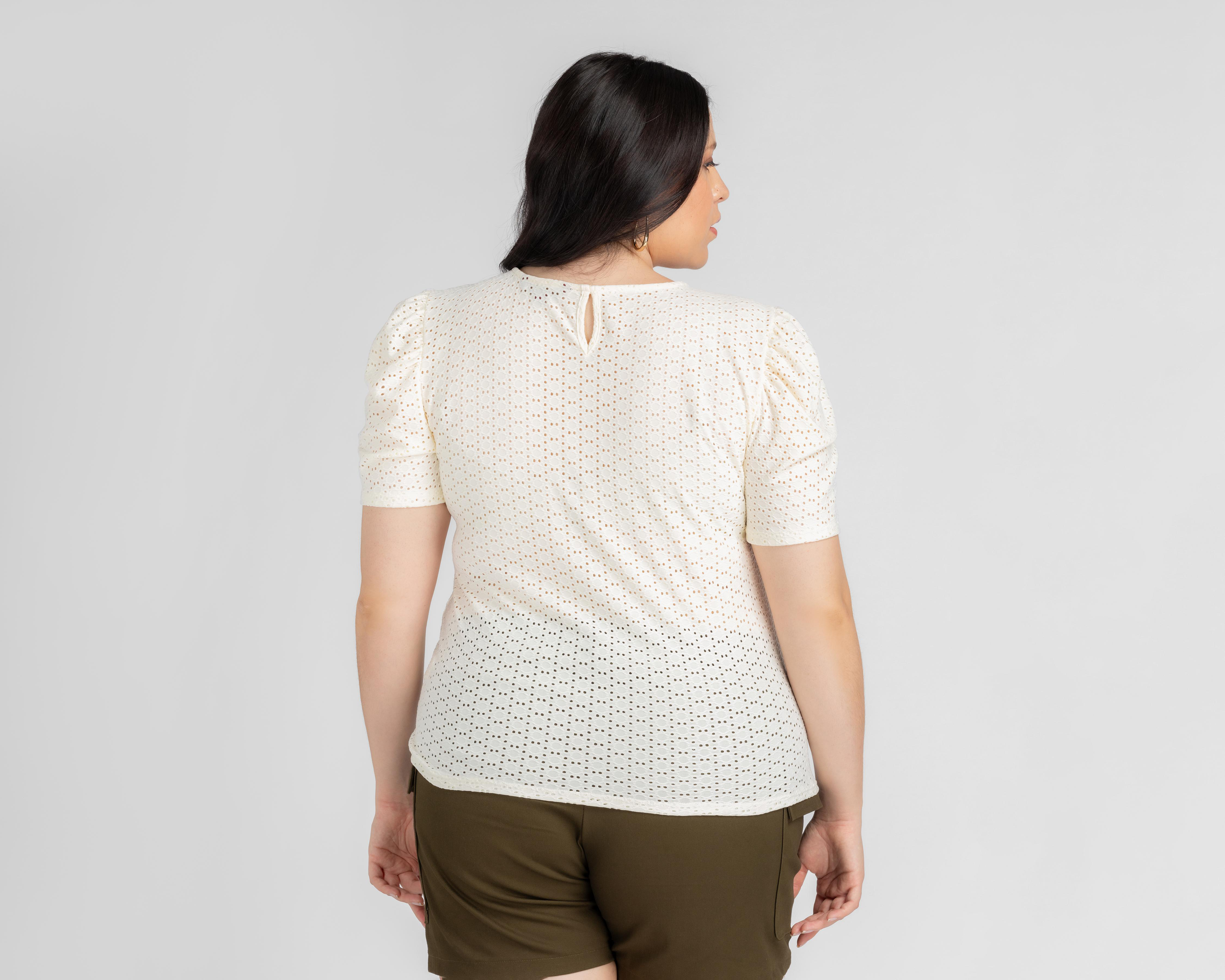 Foto 4 pulgar | Blusa Sahara Manga Corta con Collar