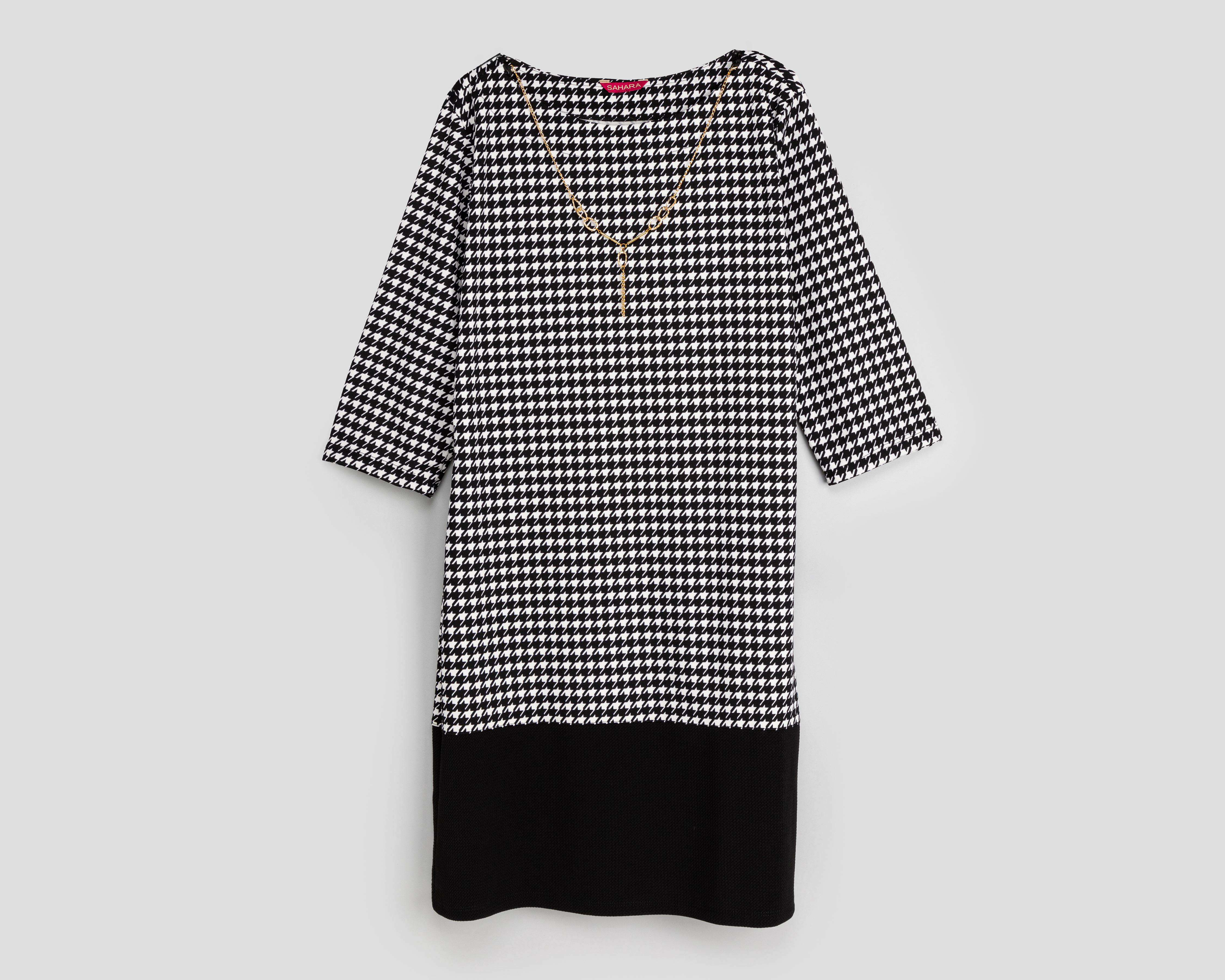 Foto 1 | Vestido Casual Sahara Estampado Cuello Redondo con Collar
