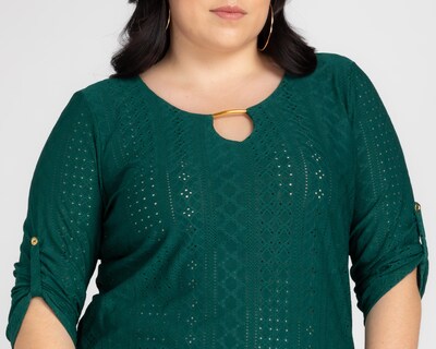 Foto 3 | Blusa Lady Sun Manga 3/4 Verde Esmeralda