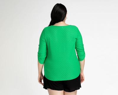 Foto 3 | Blusa Lady Sun Manga 3/4 Verde