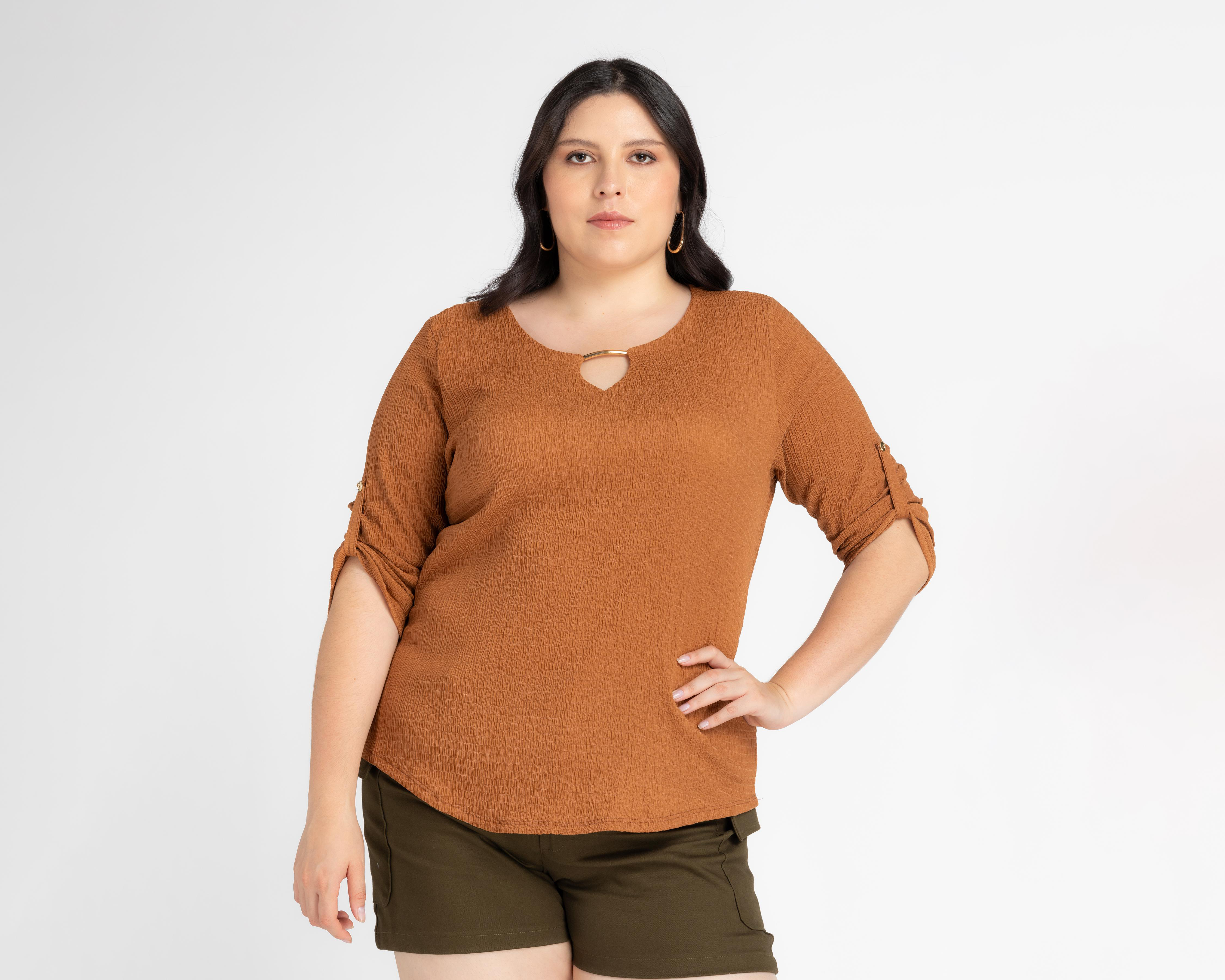 Blusa Lady Sun Manga 3/4 Café