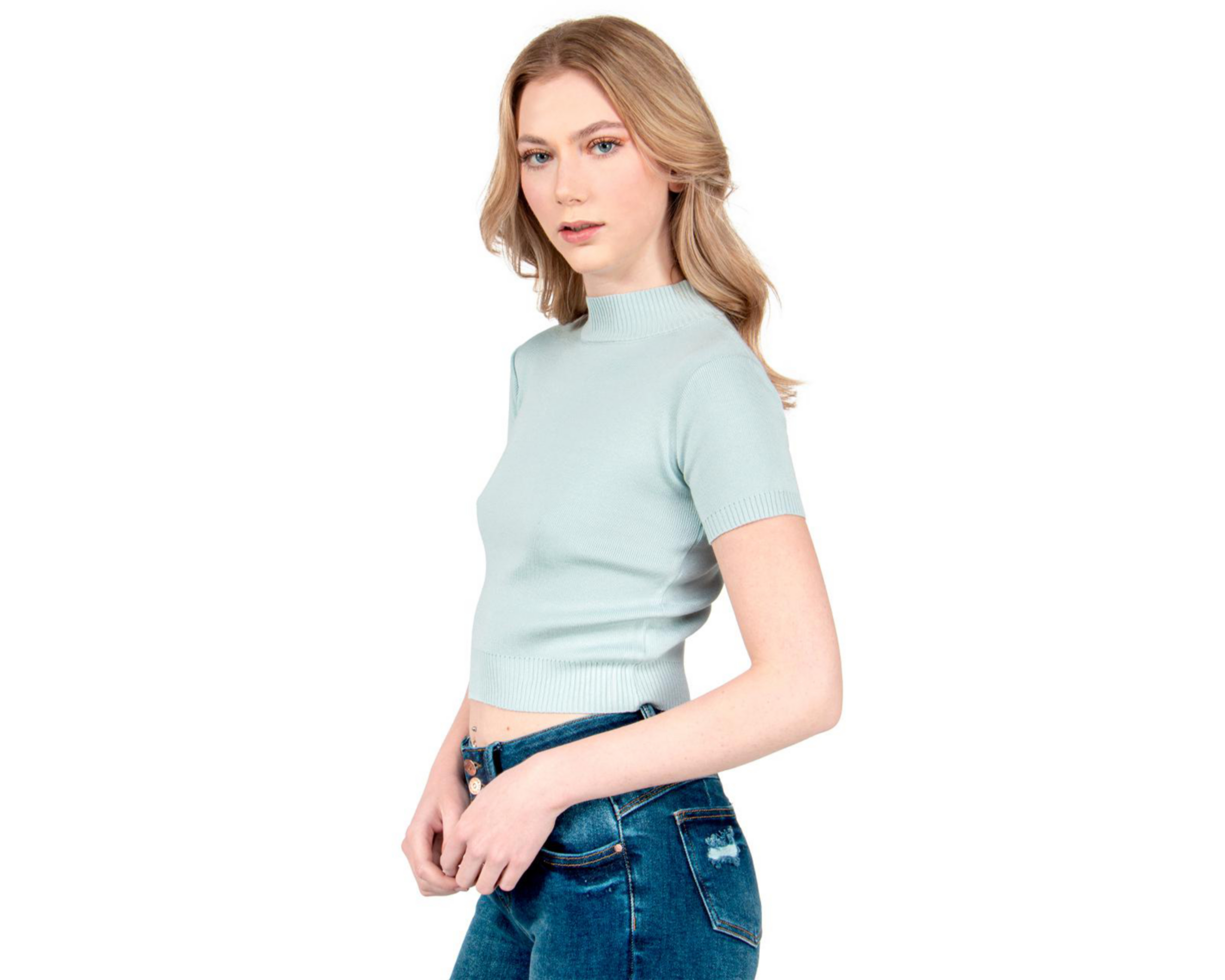 Foto 2 | Playera Forever 21 Azul para Mujer