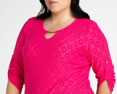 Foto 4 | Blusa Lady Sun Manga 3/4 Fucsia