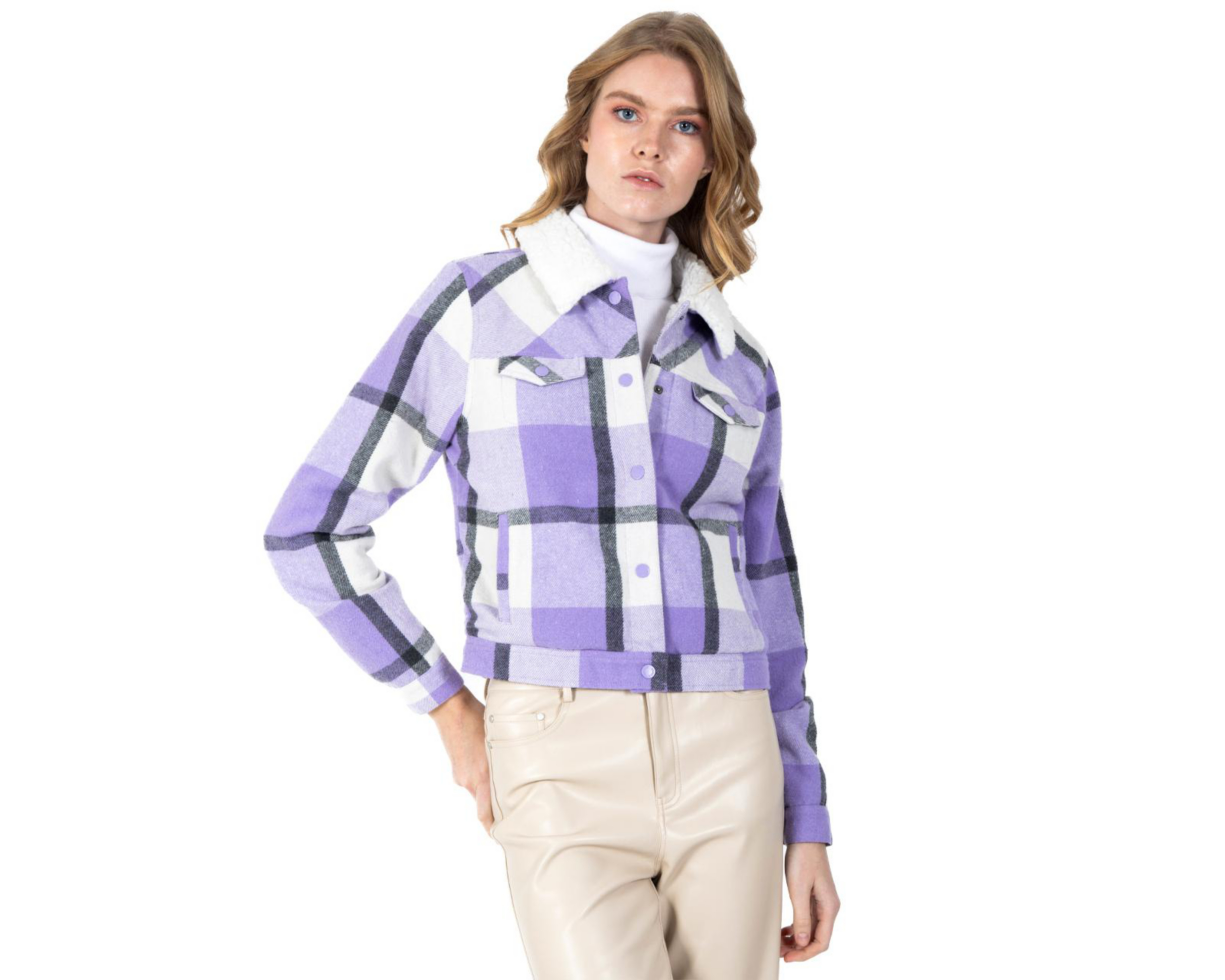 Chamarra a Cuadros Forever 21 para Mujer