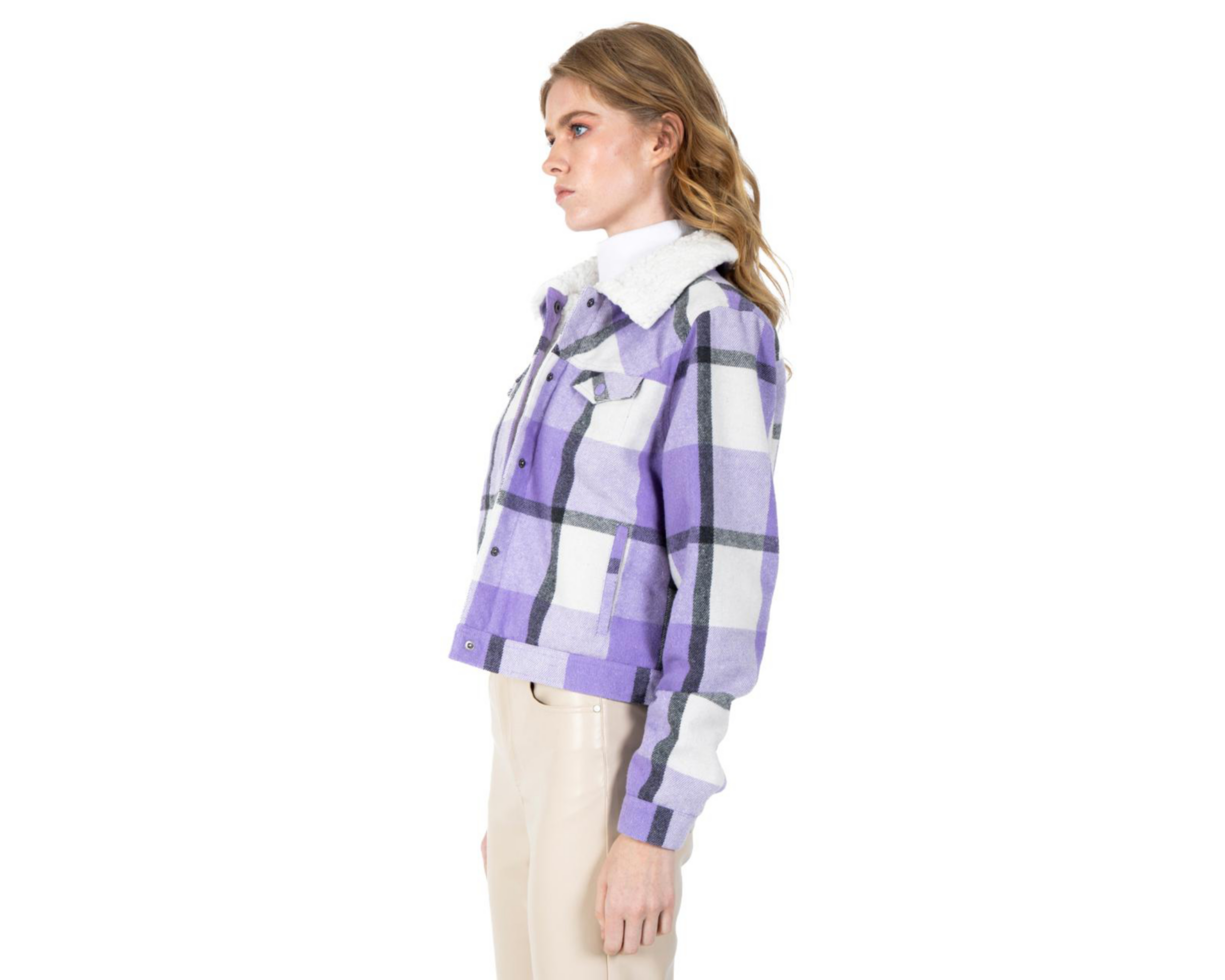 Foto 2 | Chamarra a Cuadros Forever 21 para Mujer