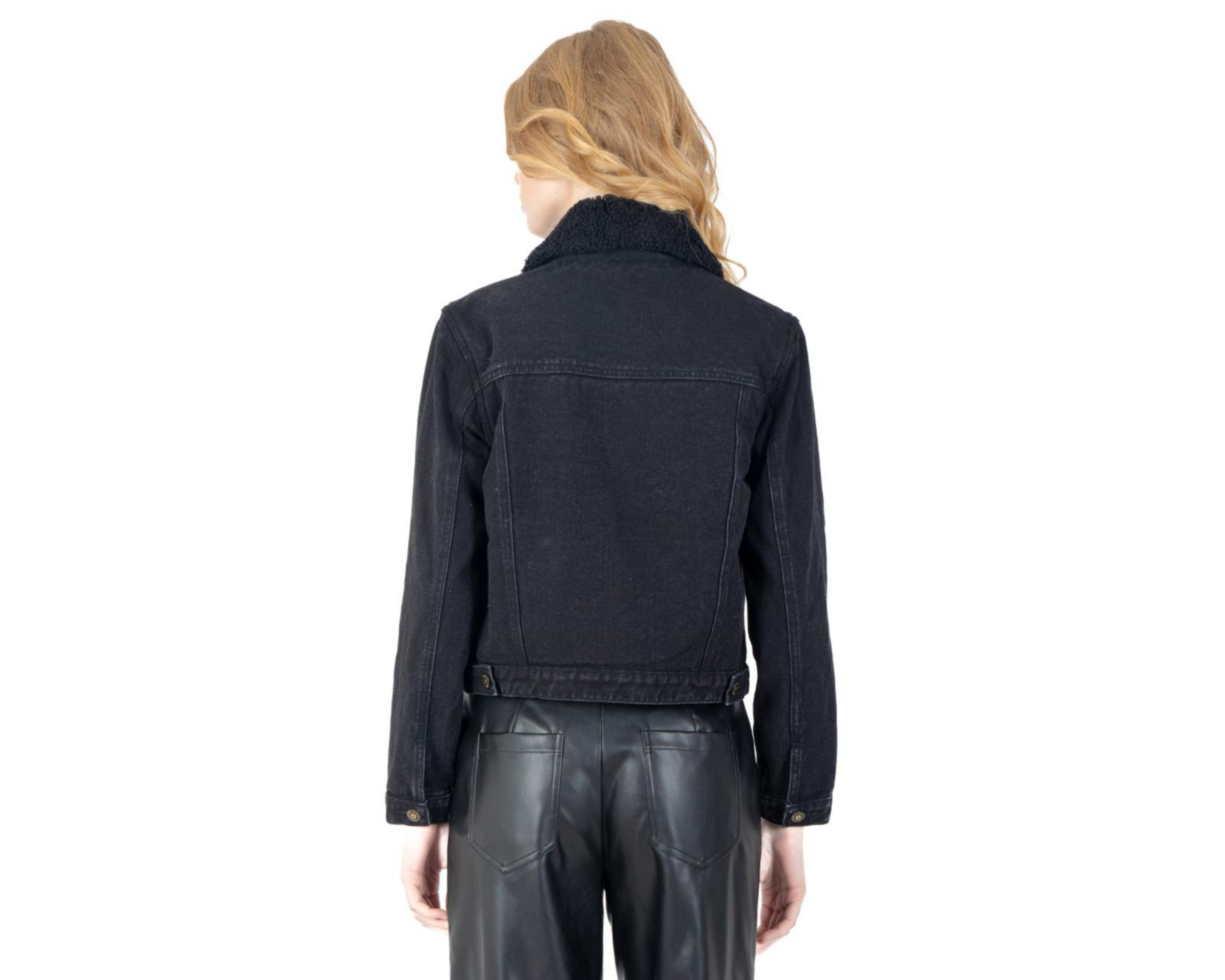 Foto 3 | Chamarra de Mezclilla Negra Forever 21 para Mujer