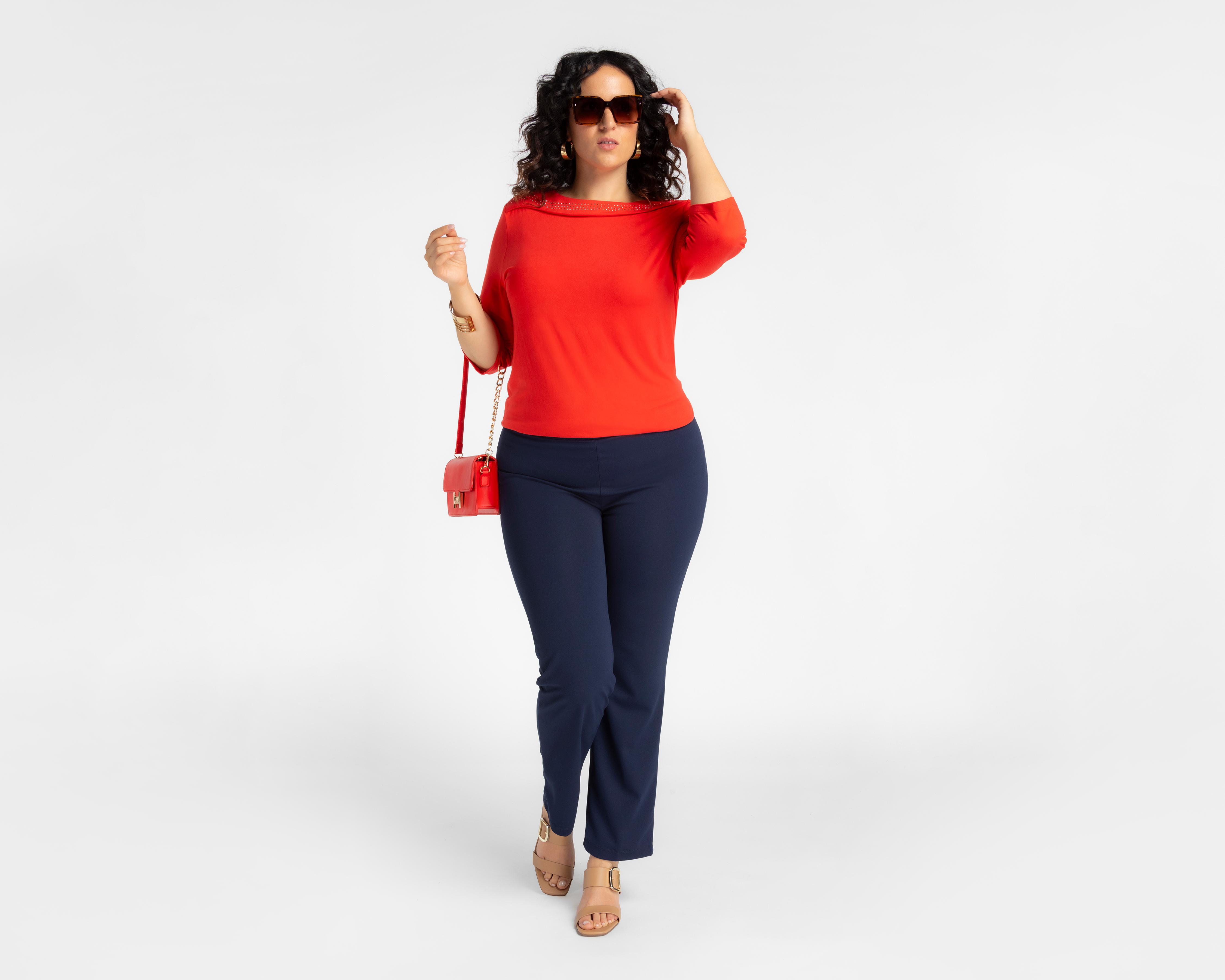 Foto 2 | Pantalón de Vestir Lady Sun Azul para Mujer