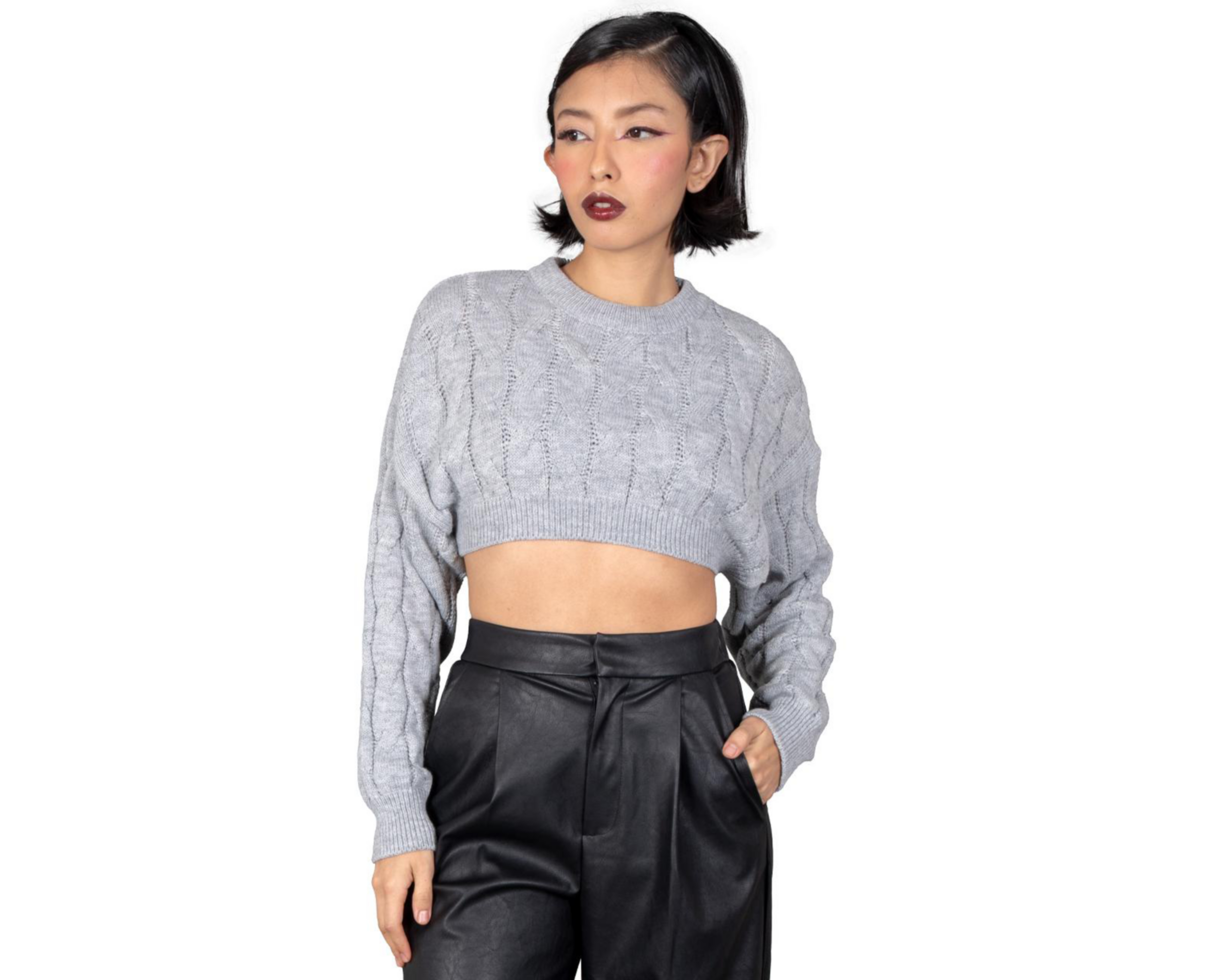 Suéter Gris Forever 21 para Mujer