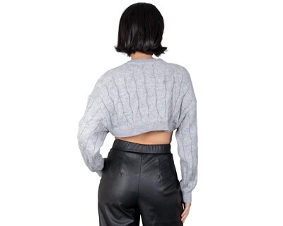 Foto 3 | Suéter Gris Forever 21 para Mujer