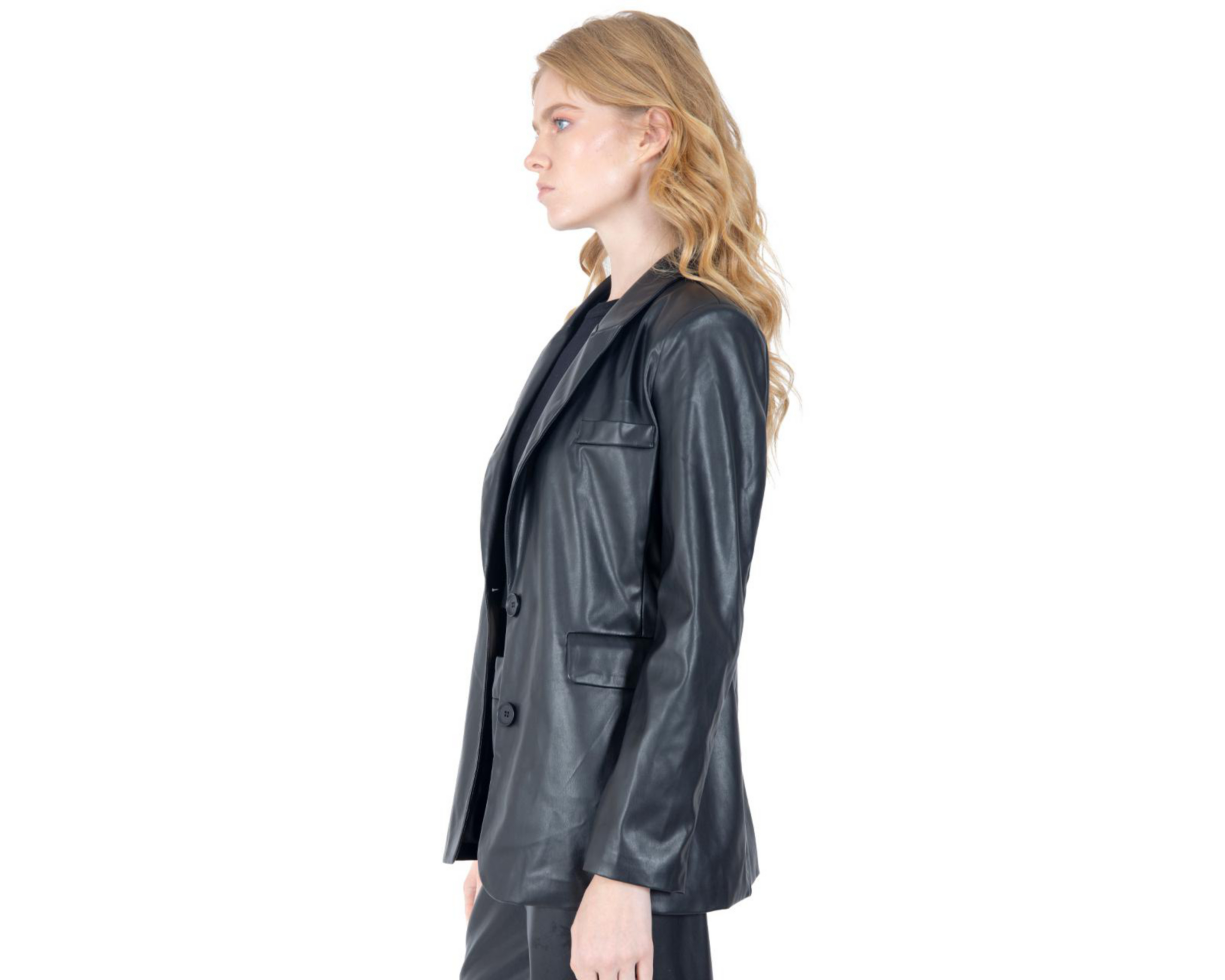 Foto 2 | Blazer Negro Forever 21 para Mujer