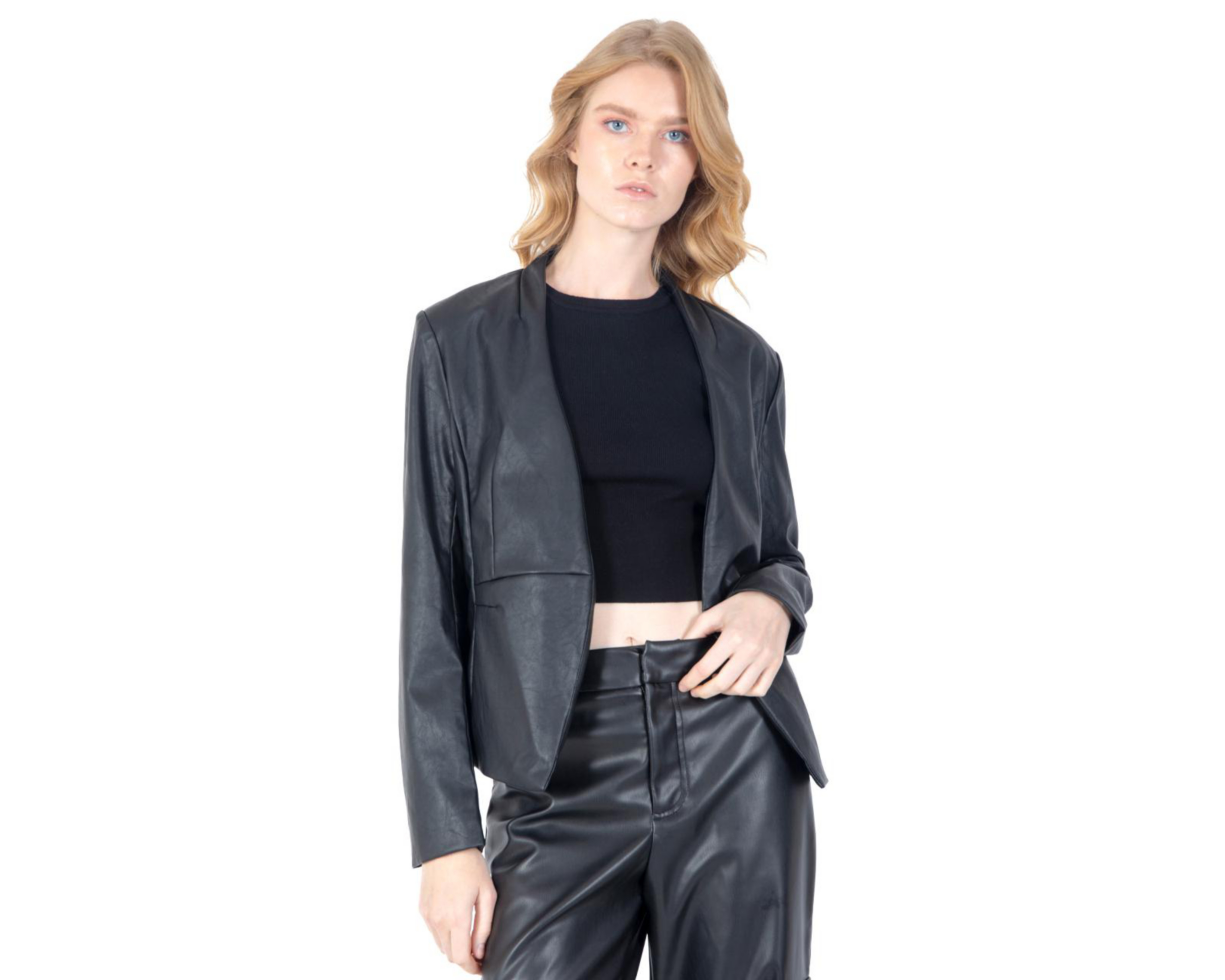 Foto 1 | Blazer Negro Forever 21 para Mujer
