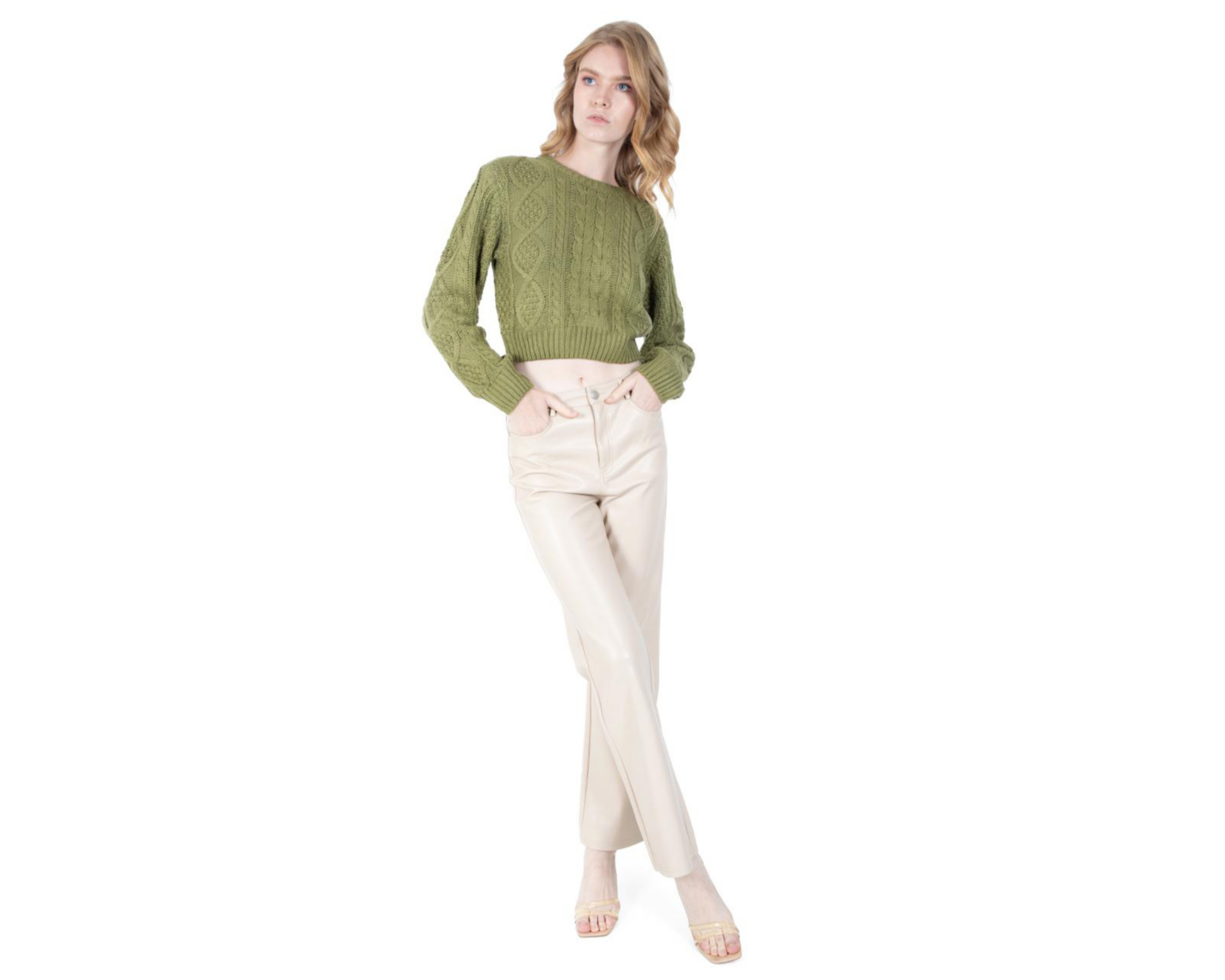 Foto 2 pulgar | Pantalón Forever 21 Beige para Mujer