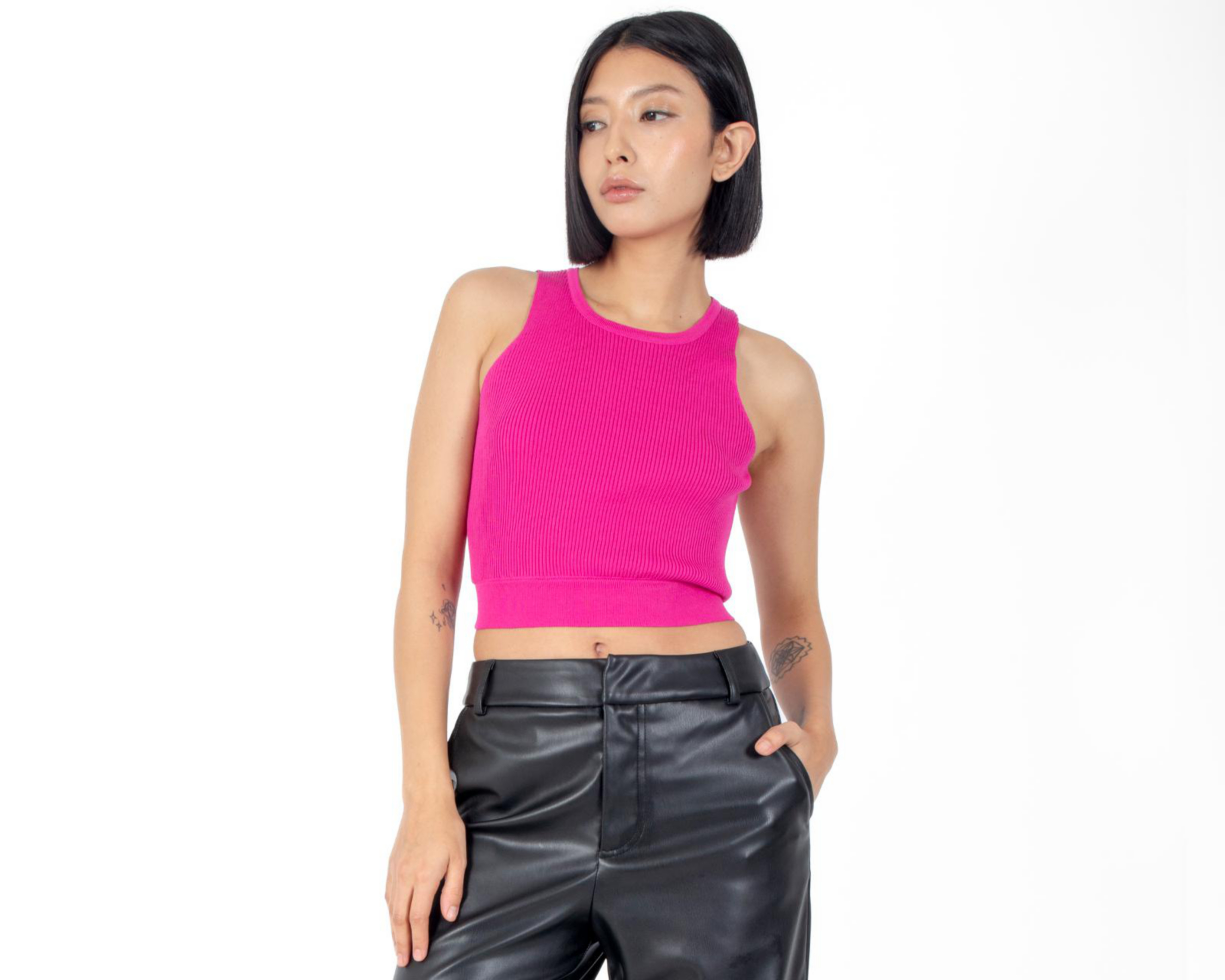 Top Crop Forever 21 Rosa para Mujer