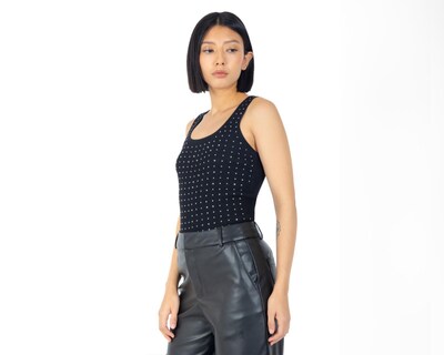 Foto 2 | Top Crop Forever 21 Negro para Mujer