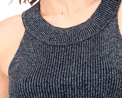 Foto 4 | Top Crop Forever 21 Plateado para Mujer