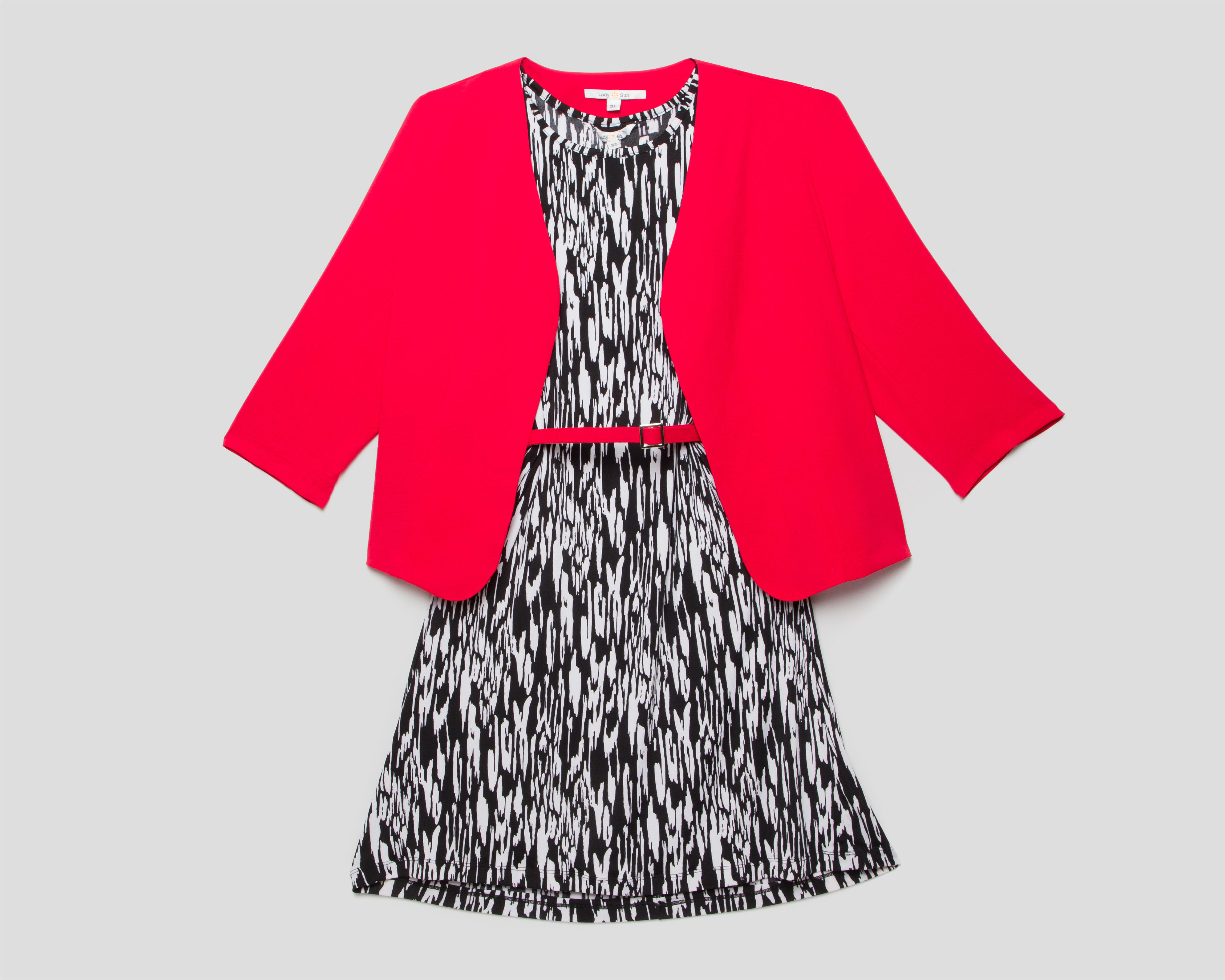 Foto 1 | Vestido Formal Lady Sun Estampado Corto con Blazer