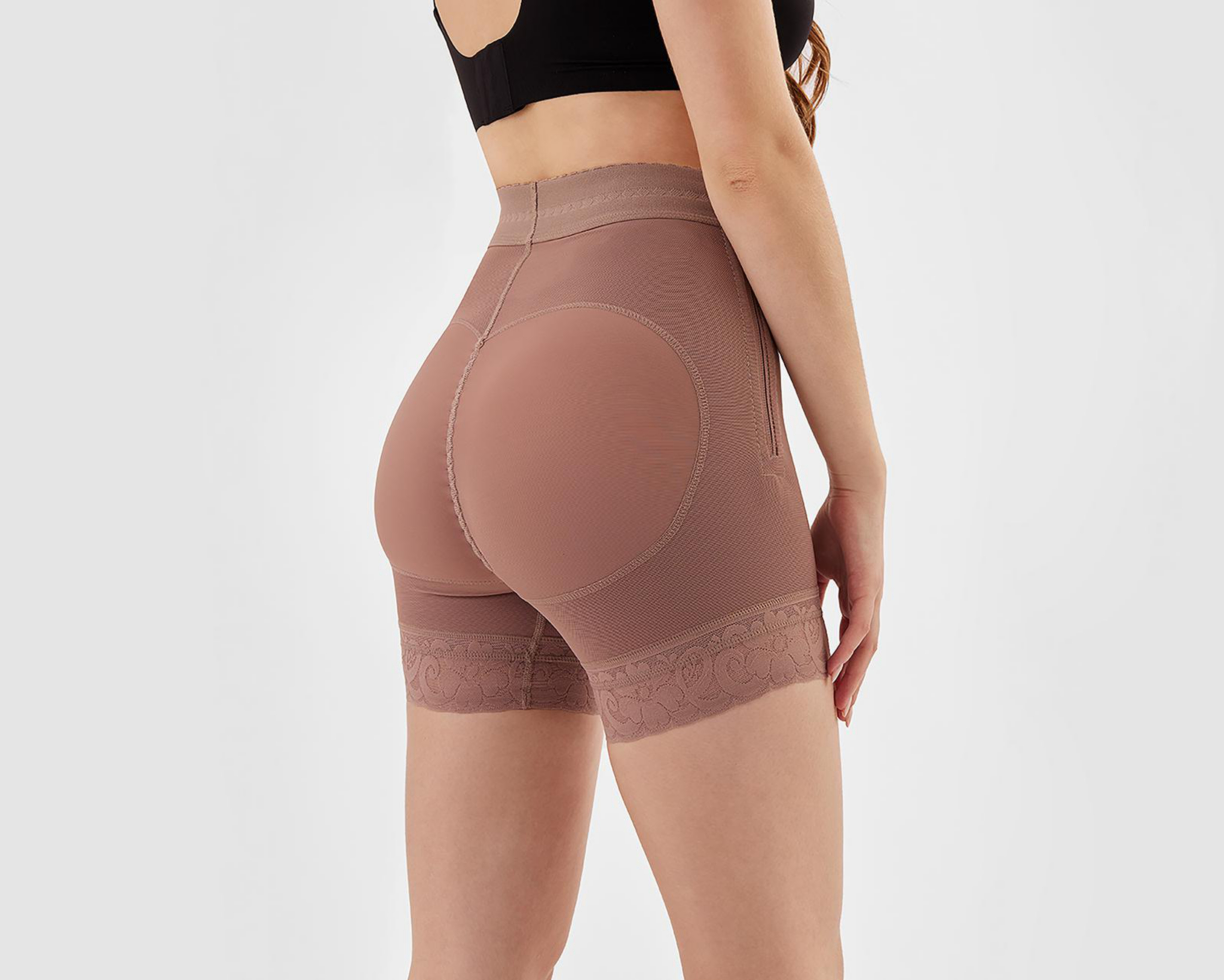 Foto 5 pulgar | Faja tipo Bóxer Lanude con Encaje para Mujer