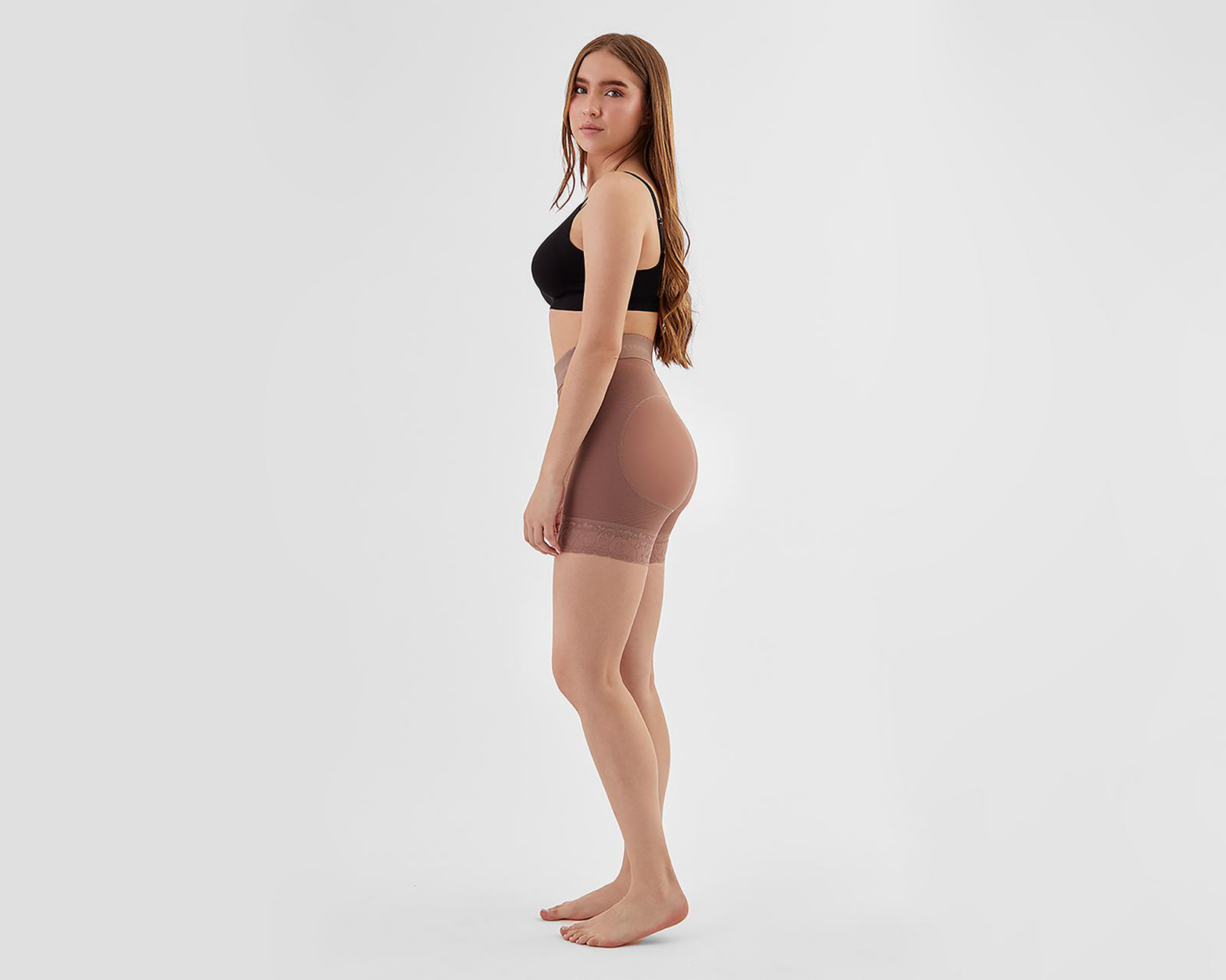 Foto 6 pulgar | Faja tipo Bóxer Lanude con Encaje para Mujer