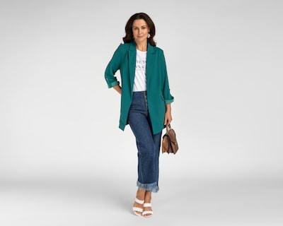 Foto 2 | Blazer Verde Sahara para Mujer