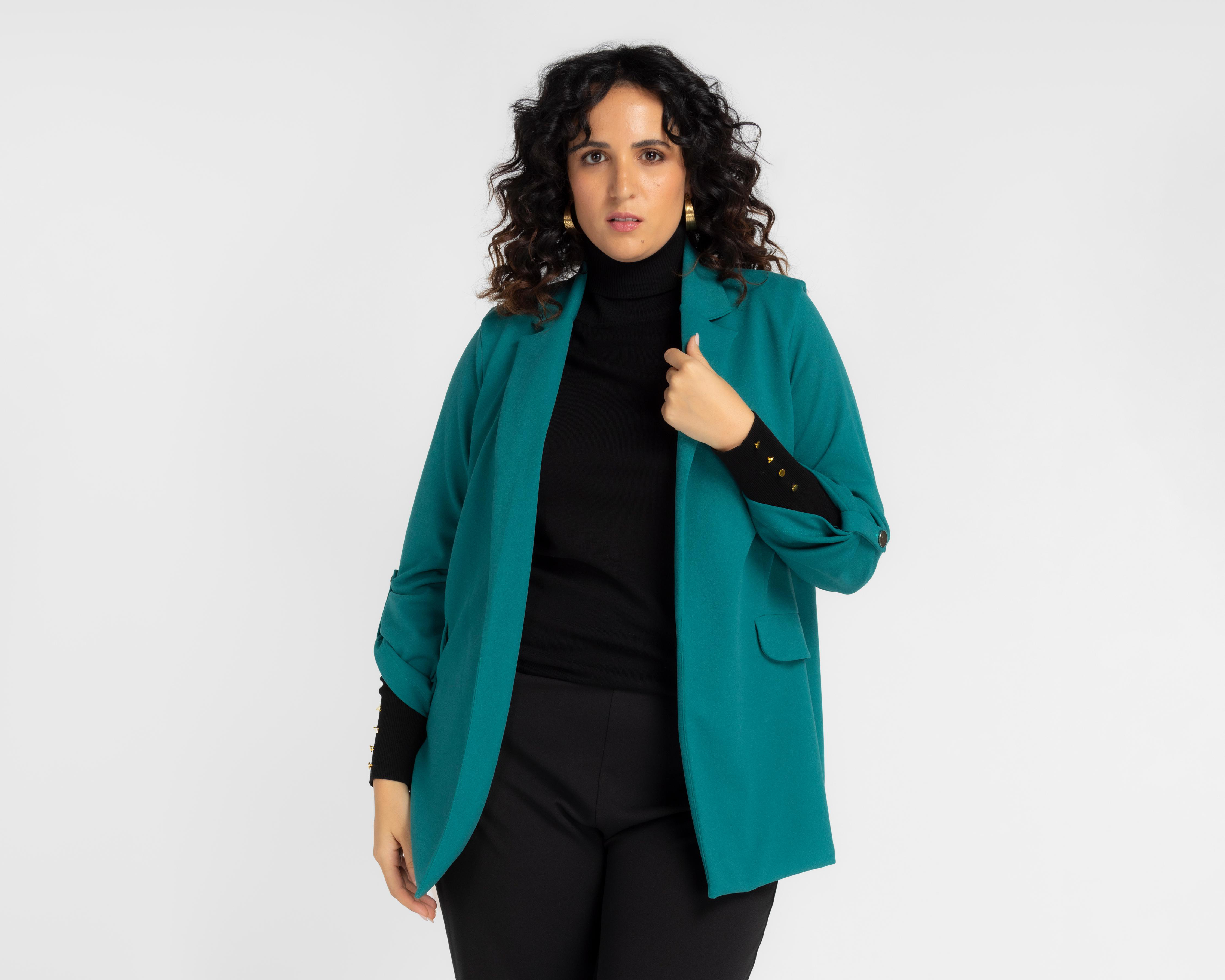Foto 4 | Blazer Verde Sahara para Mujer
