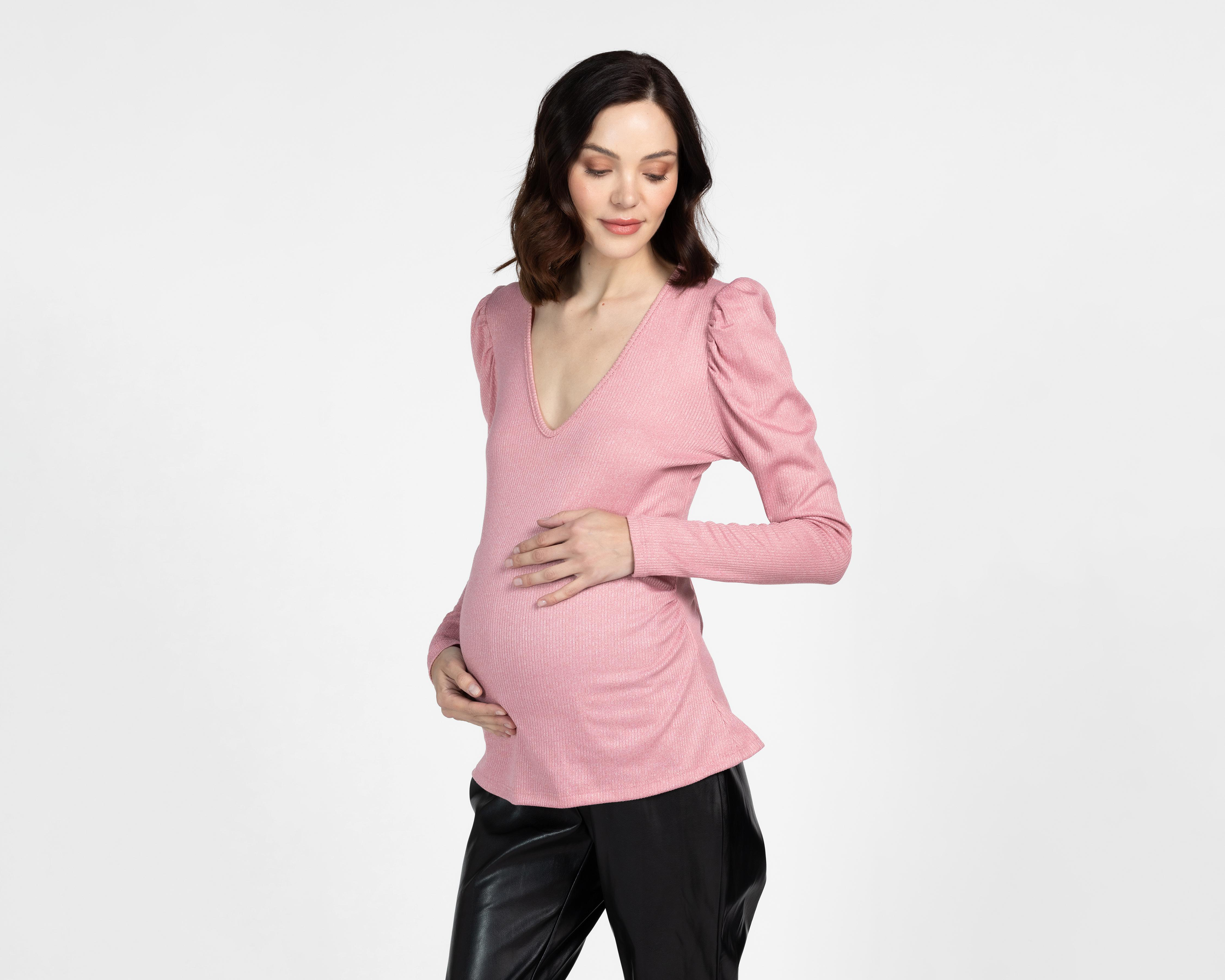 Foto 2 pulgar | Blusa de Maternidad Mamá Bella Manga Larga