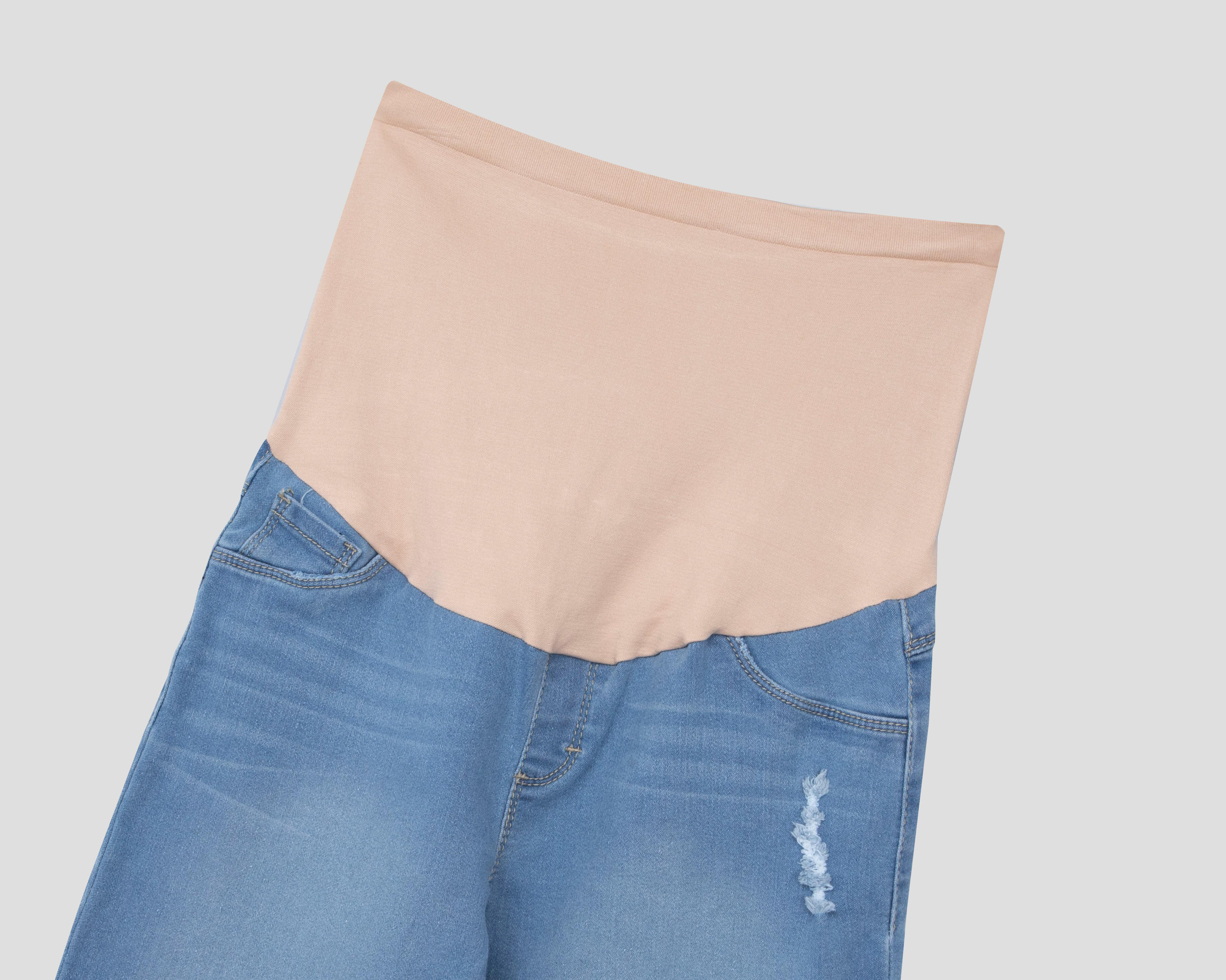 Foto 4 pulgar | Pantalón de Maternidad Mamá Bella Deslavado