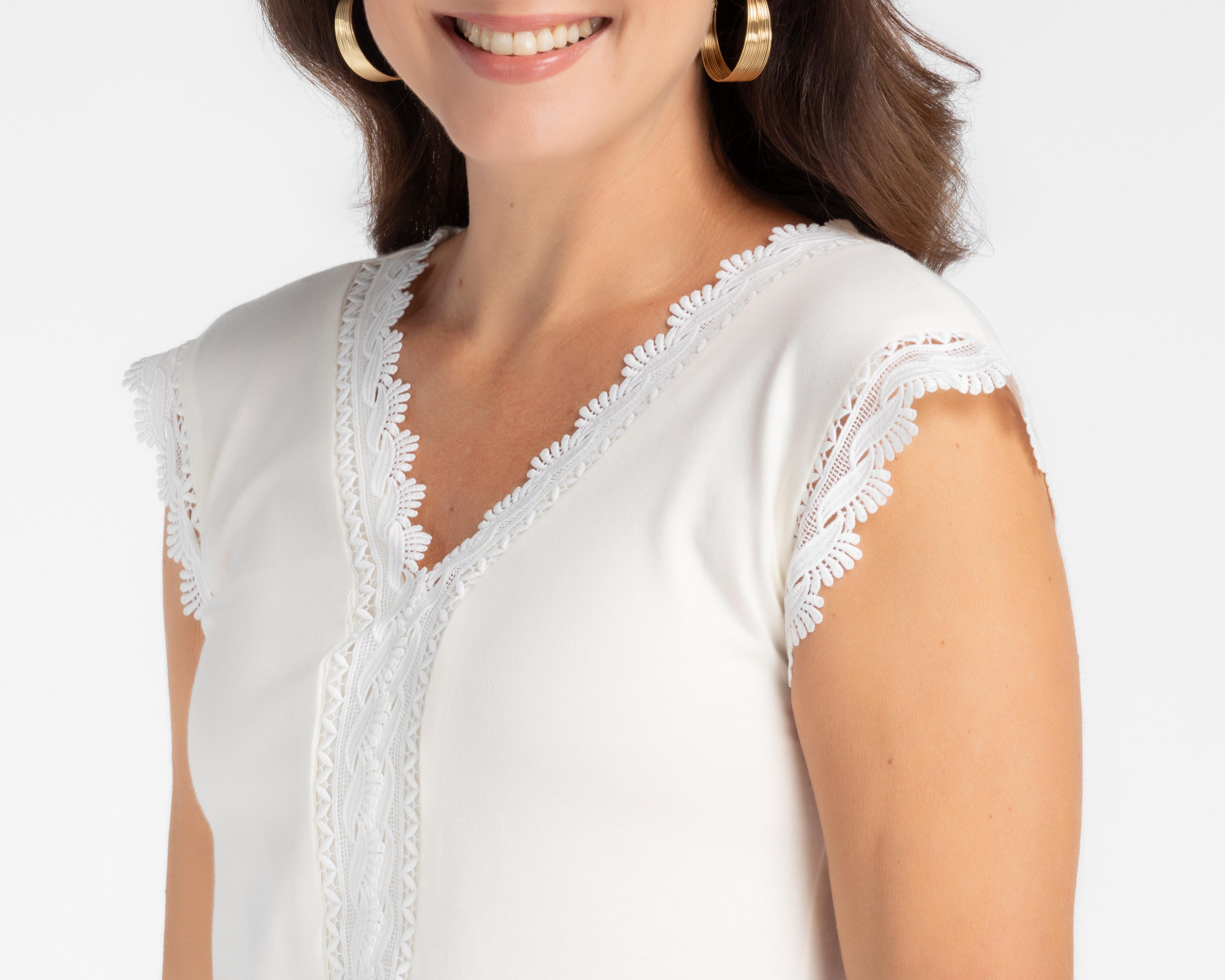 Foto 4 | Blusa Sahara Manga Corta para Mujer