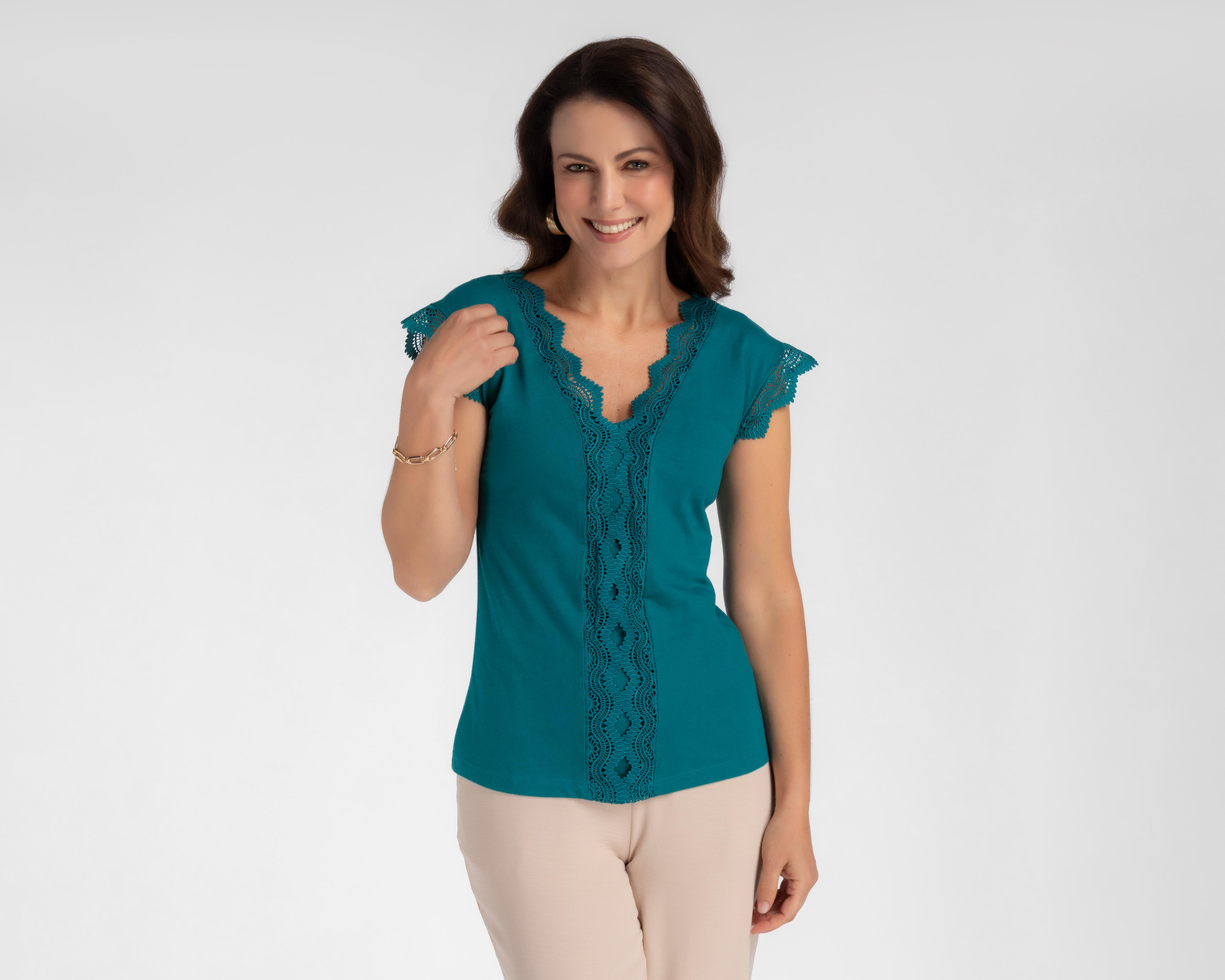 Foto 2 pulgar | Blusa Sahara Manga Corta para Mujer