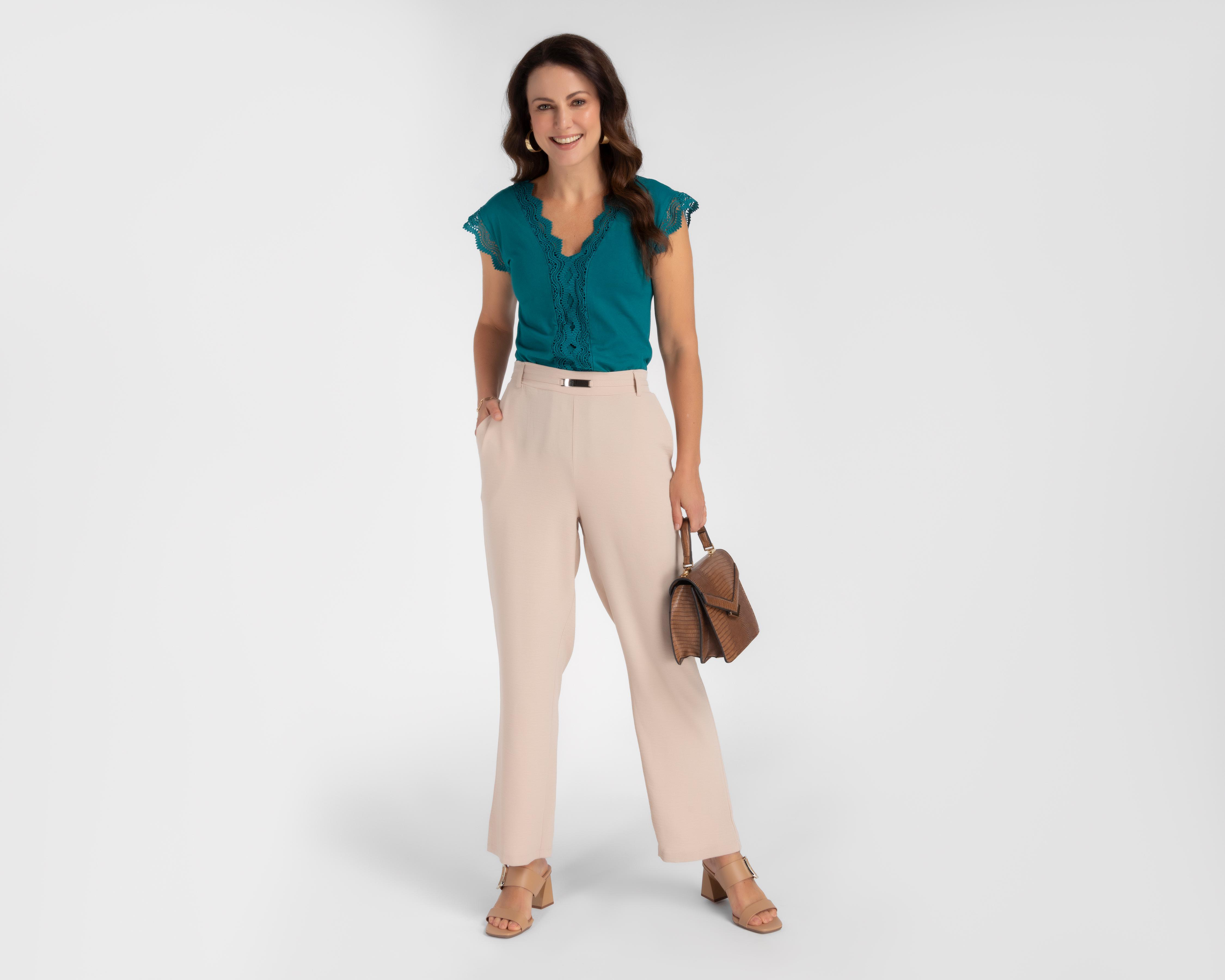 Foto 2 | Blusa Sahara Manga Corta para Mujer