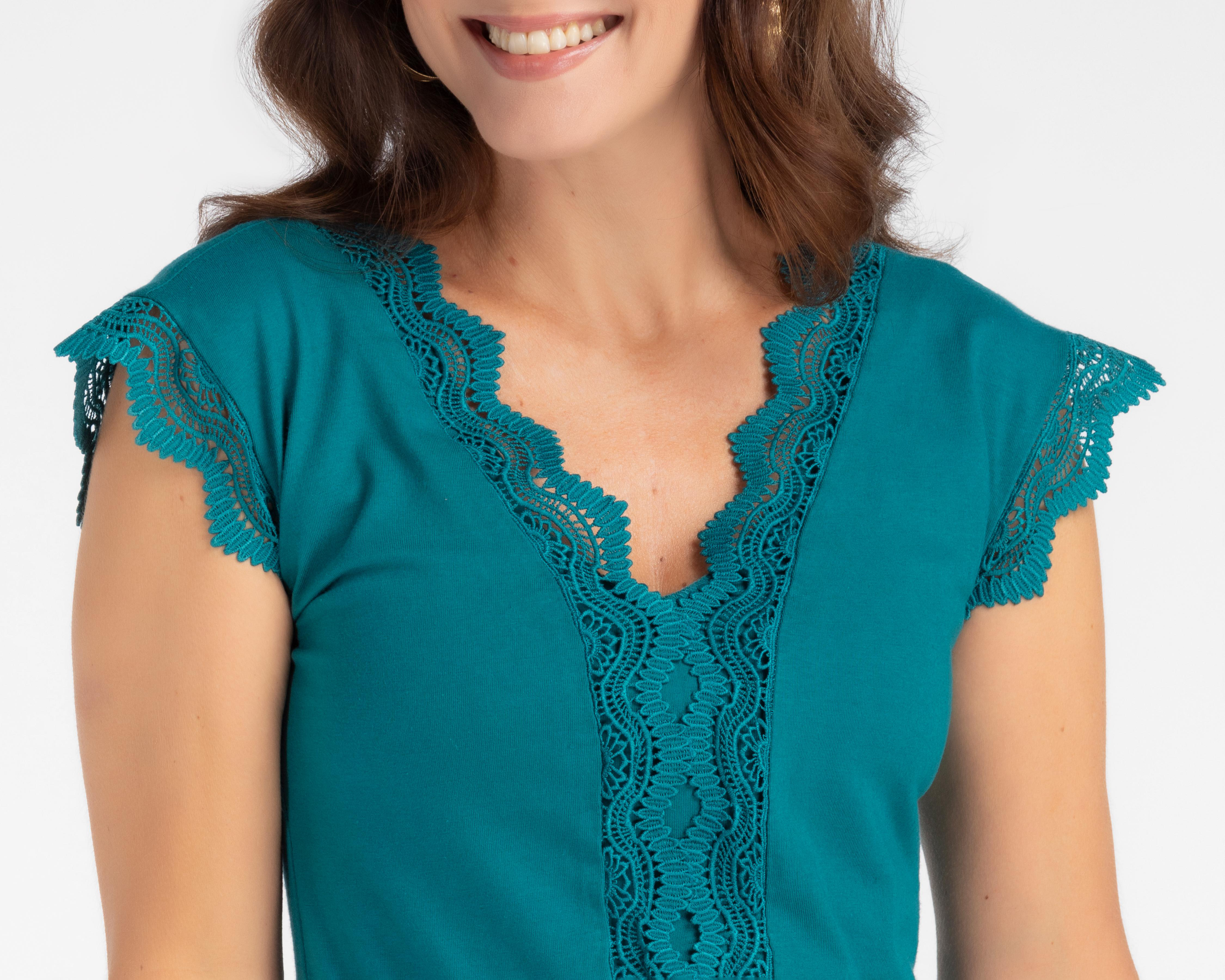 Foto 5 pulgar | Blusa Sahara Manga Corta para Mujer