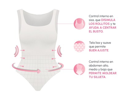 Foto 3 | Body con Control Bella Confidence Cuello Redondo para Mujer
