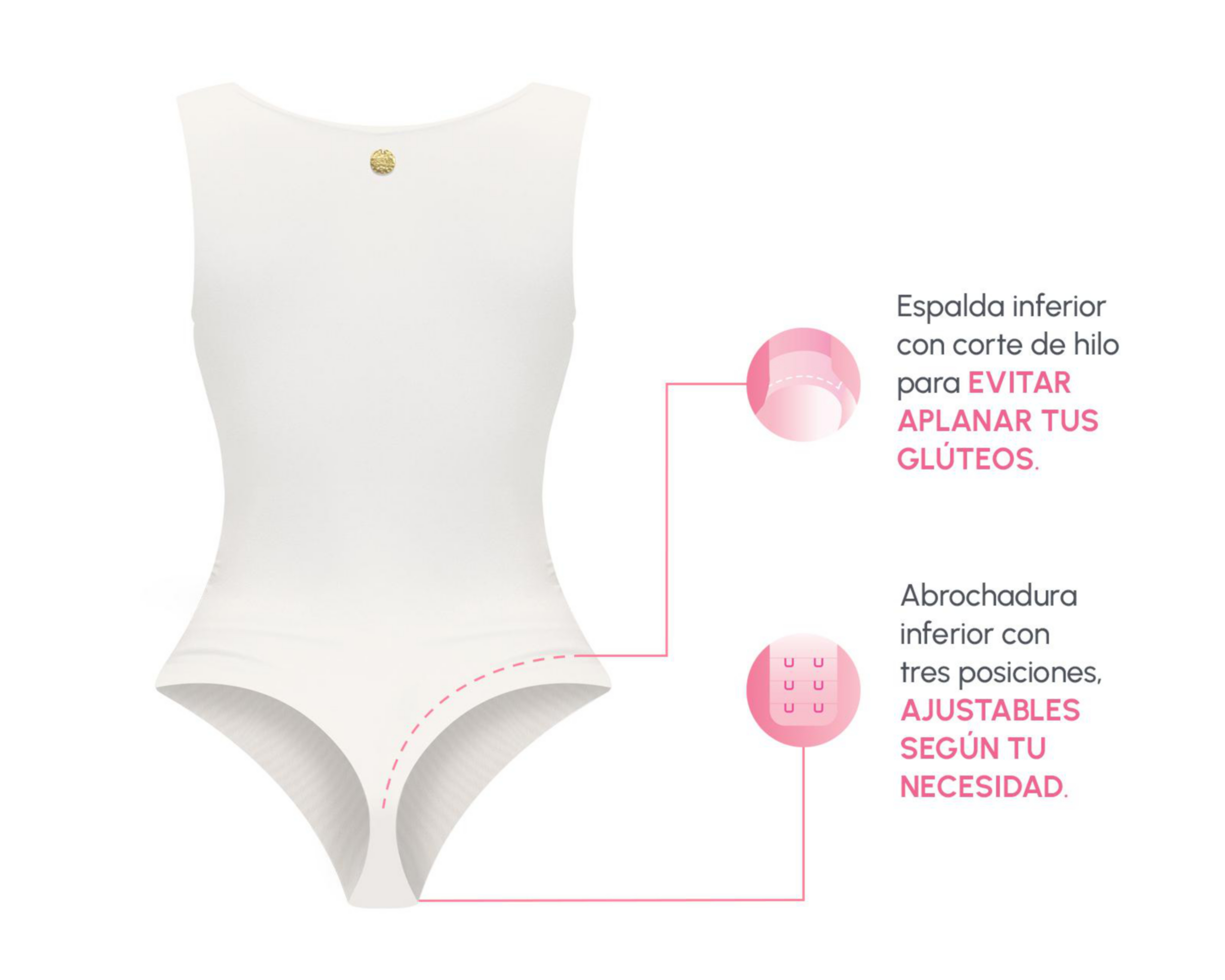 Foto 4 | Body con Control Bella Confidence Cuello Redondo para Mujer