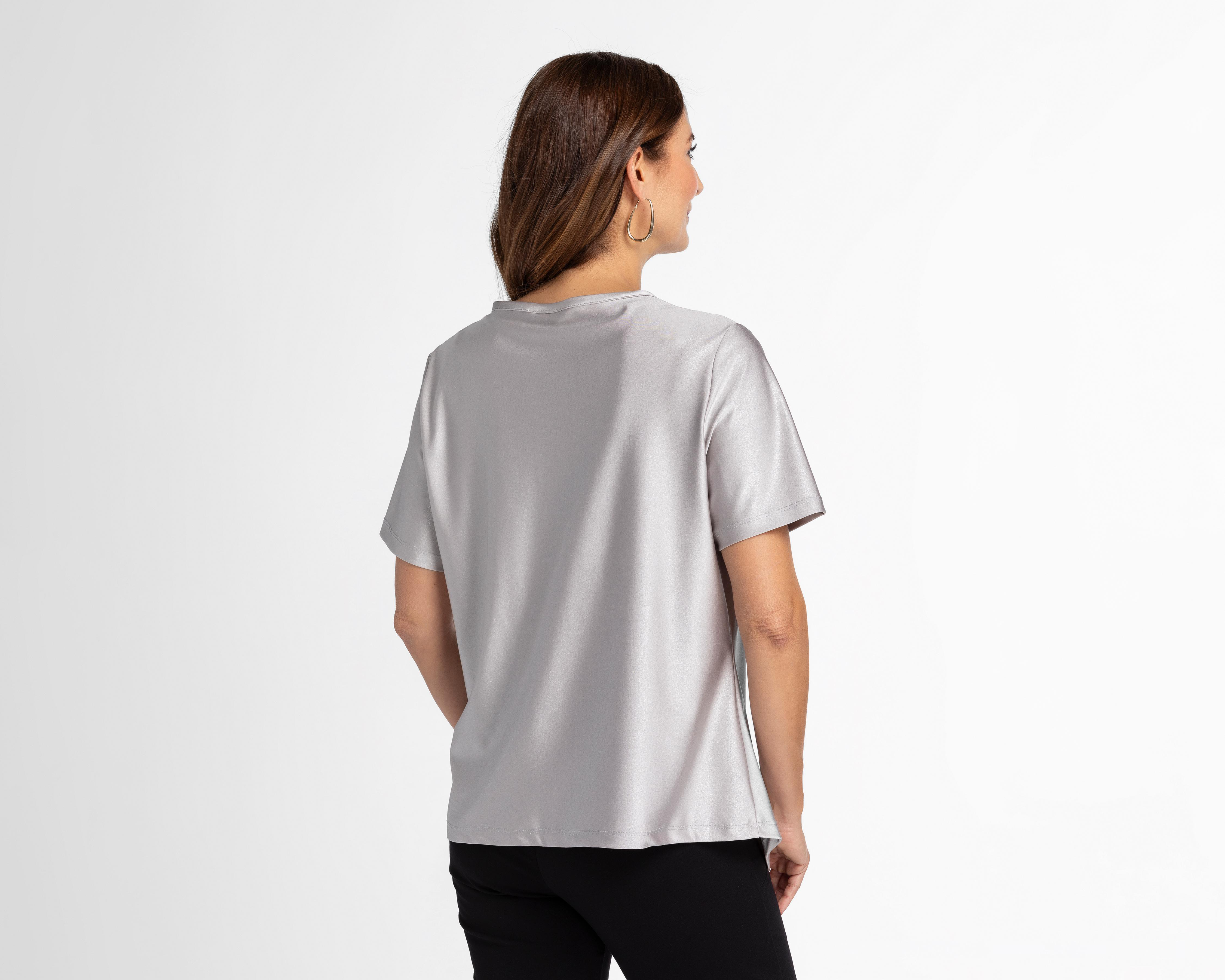 Foto 4 pulgar | Blusa Sahara Manga Corta con Zurcido