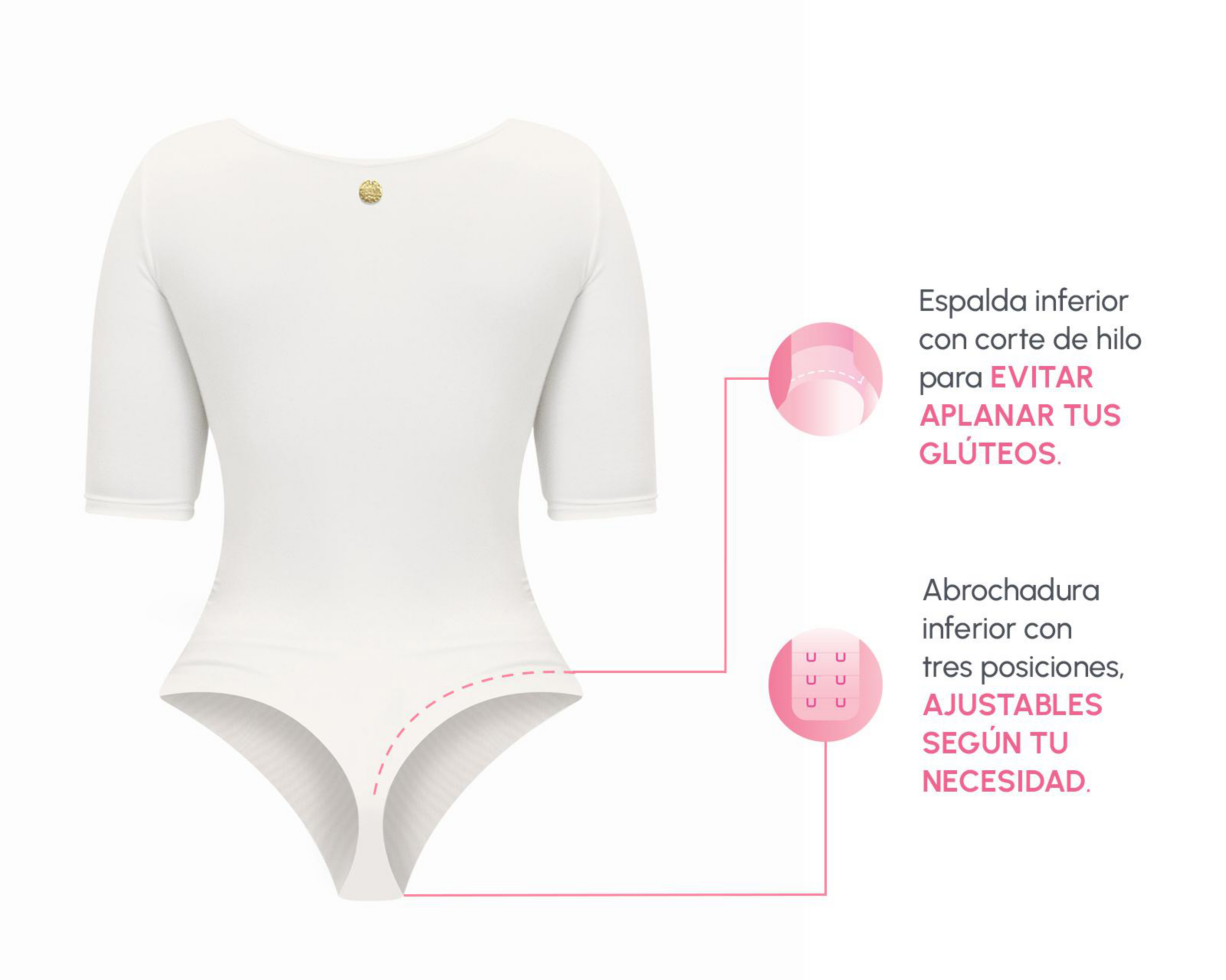 Foto 5 pulgar | Body con Control Bella Confidence Escote Profundo para Mujer