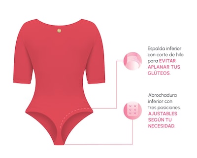 Foto 4 | Body con Control Bella Confidence Escote Profundo para Mujer