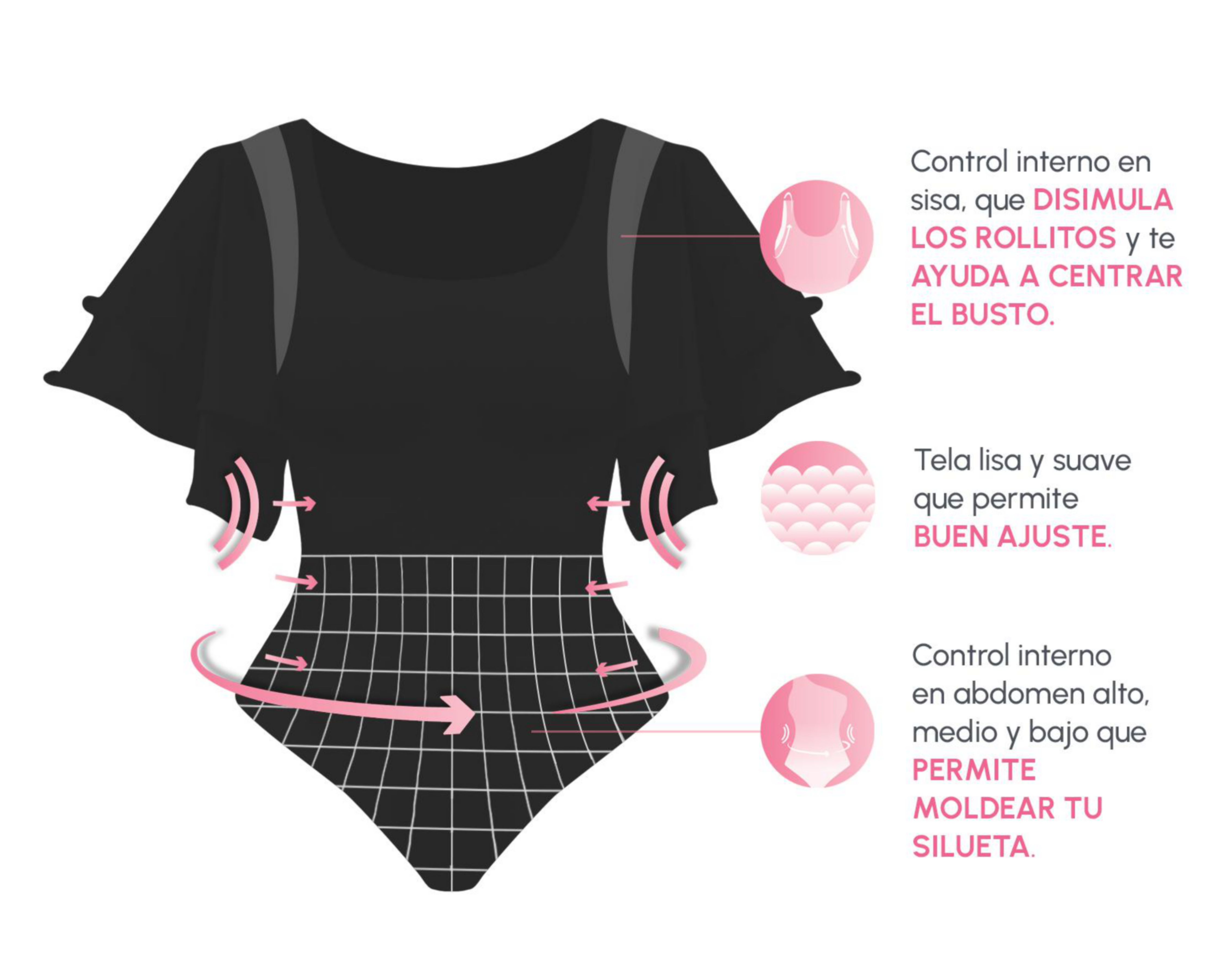 Foto 4 pulgar | Body con Control Bella Confidence tipo Blusa para Mujer
