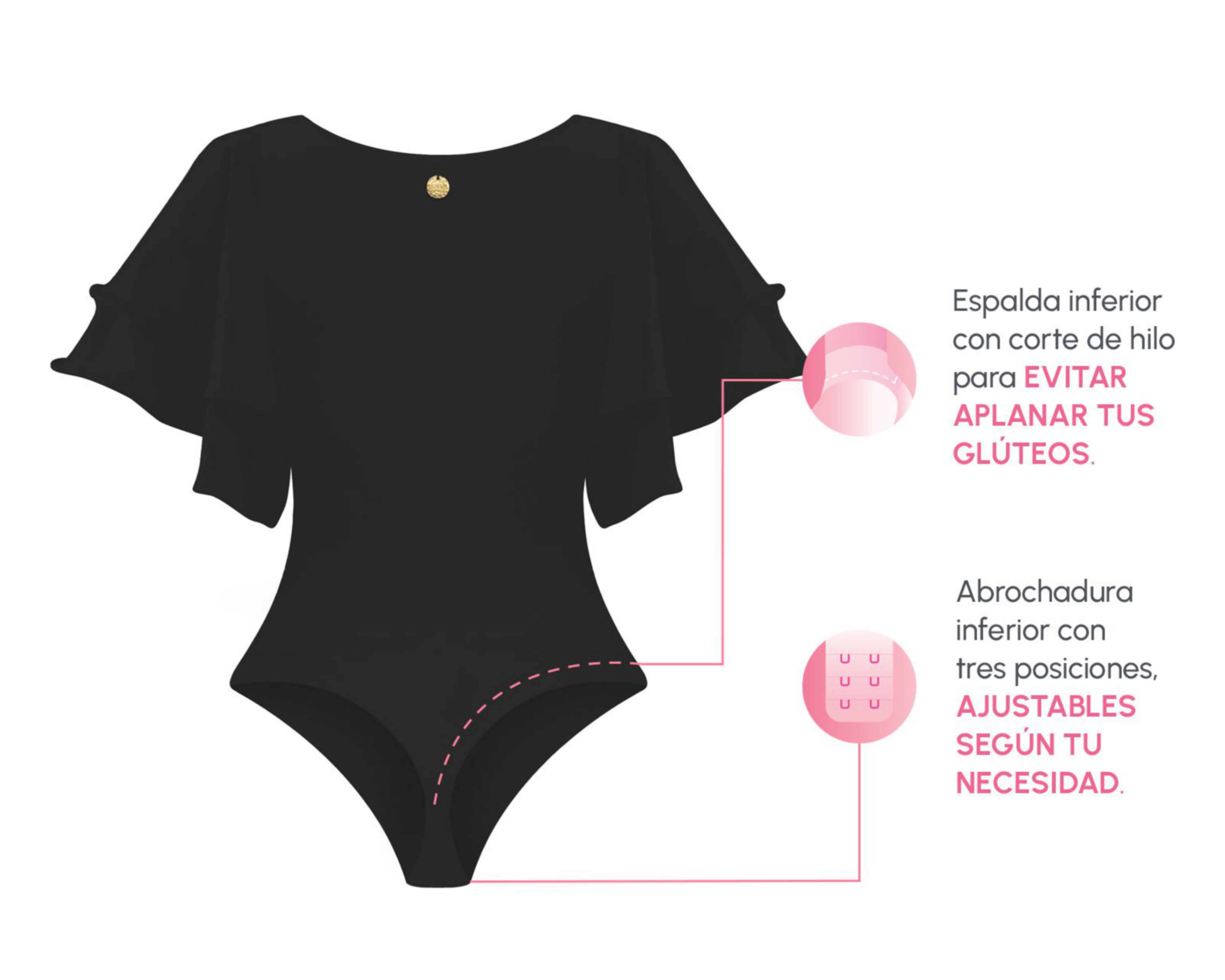 Foto 5 pulgar | Body con Control Bella Confidence tipo Blusa para Mujer