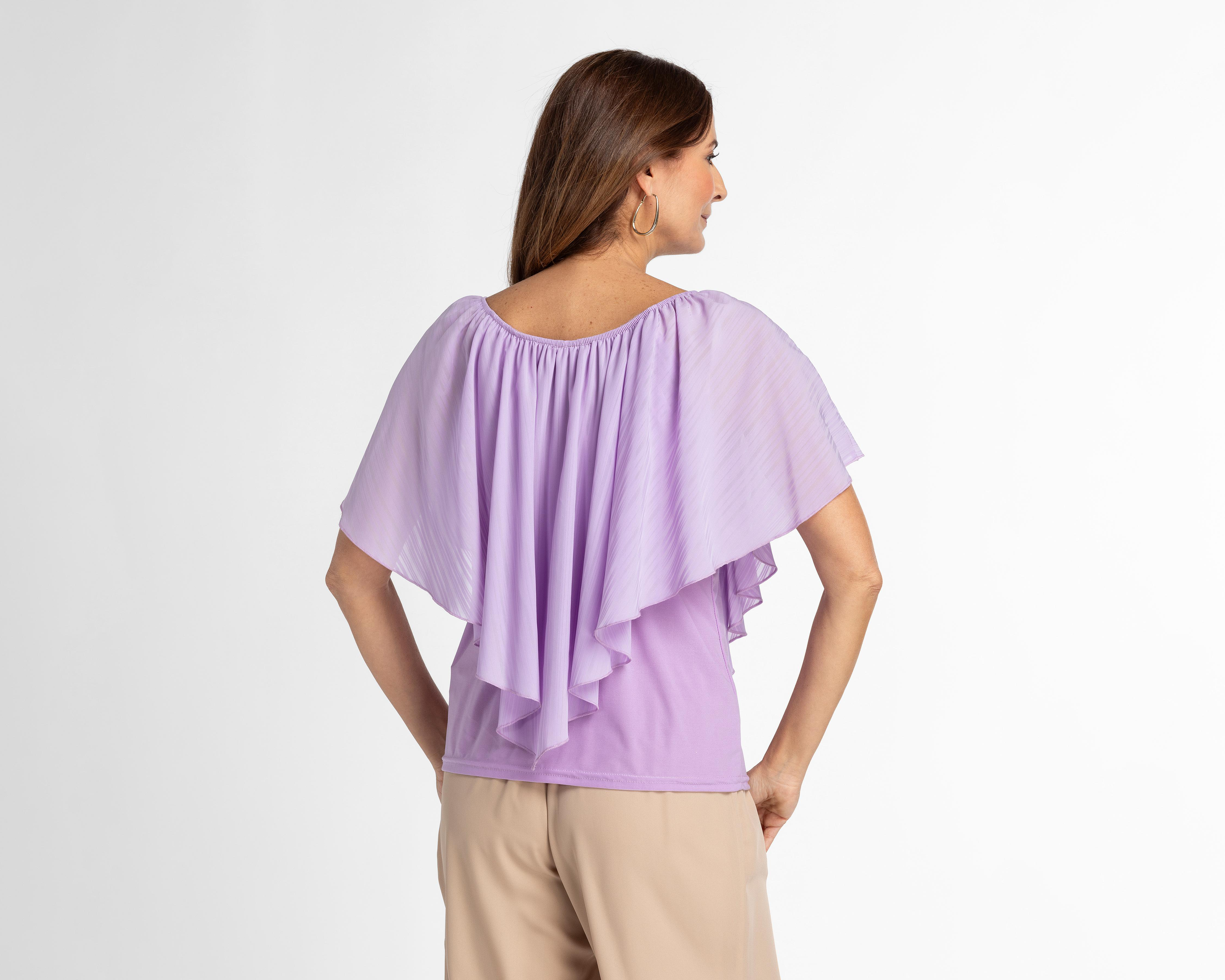 Foto 4 pulgar | Blusa Lady Sun con Capa y Collar